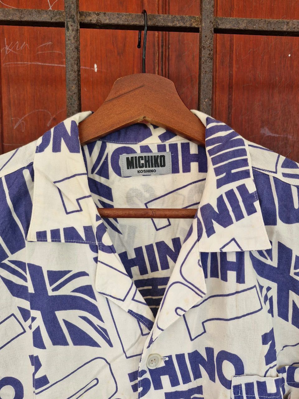 Michiko Koshino Michiko Koshino All-Over Print Button-Up Shirt Size US L / EU 52-54 / 3 - 3 Thumbnail