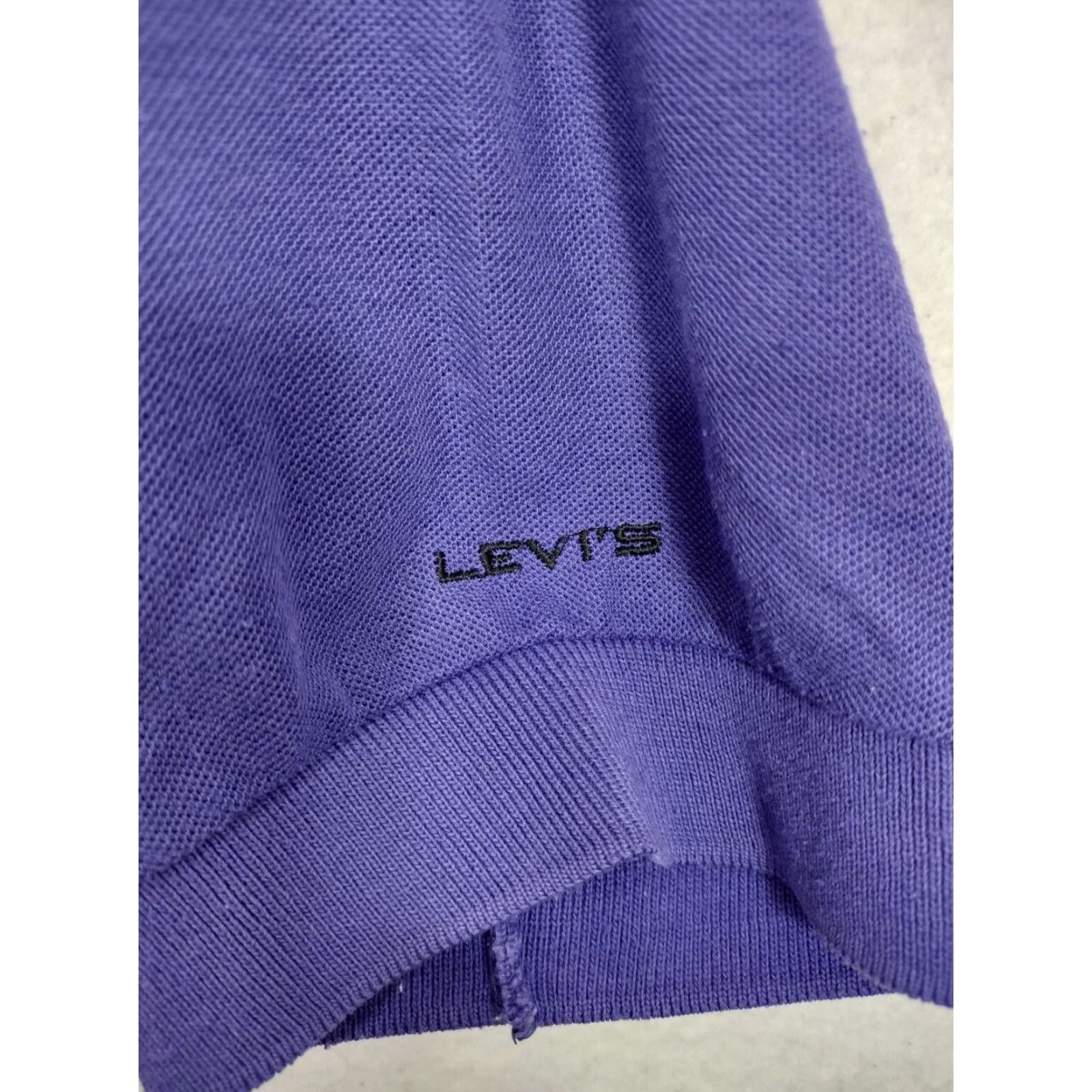 Levi's VINTAGE Levi's Polo Shirt Mens L Purple 90s Short Sleeve Cotton Polyester Canvas Polo Mens Size US L / EU 52-54 / 3 - 5 Thumbnail