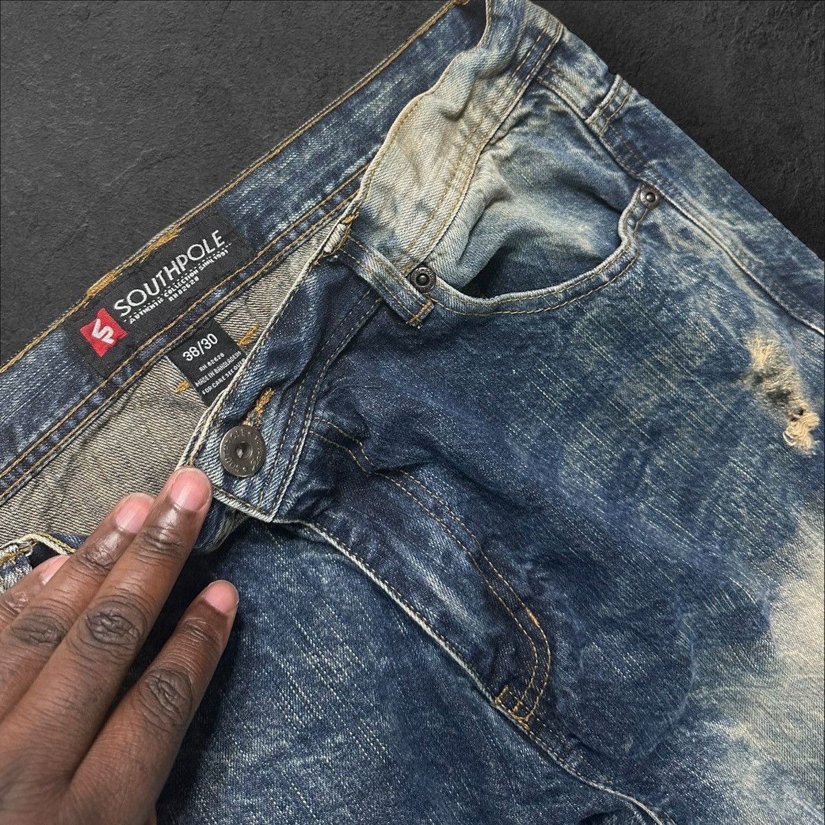 Southpole × Vintage Southpole Jeans Mens 38x30 Blue Y2K Size US 38 / EU 54 - 2 Thumbnail