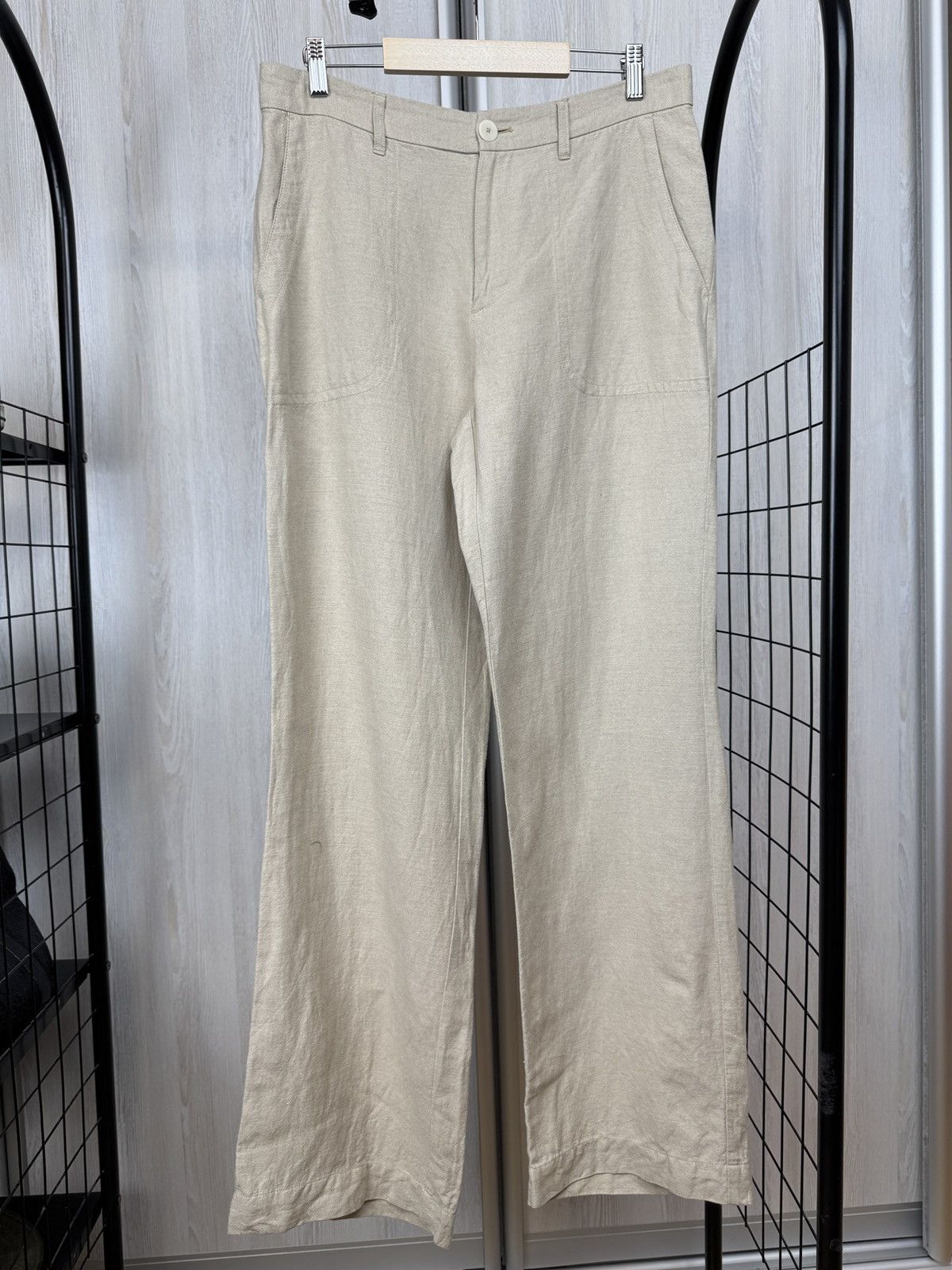 A.P.C. A.P.C linen cotton blend women’s casual beige pants size 42 Size 30" / US 8 / IT 44 - 3 Thumbnail