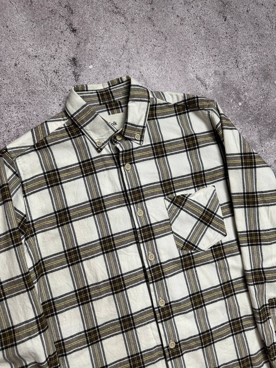 Folk Folk Clothing Shirt Mens Brown Ecru Denver Size 2 Size US M / EU 48-50 / 2 - 5 Thumbnail