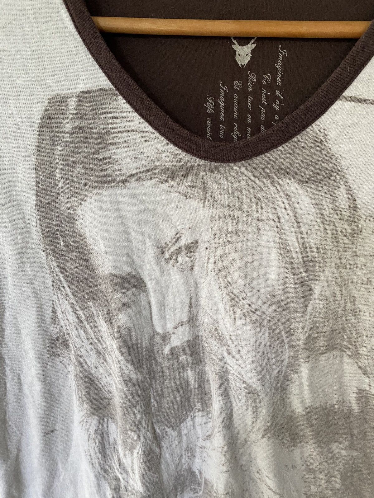 Japanese Brand 2000s Rovtski France Poem and Sex reversible shirt Size US M / EU 48-50 / 2 - 4 Thumbnail