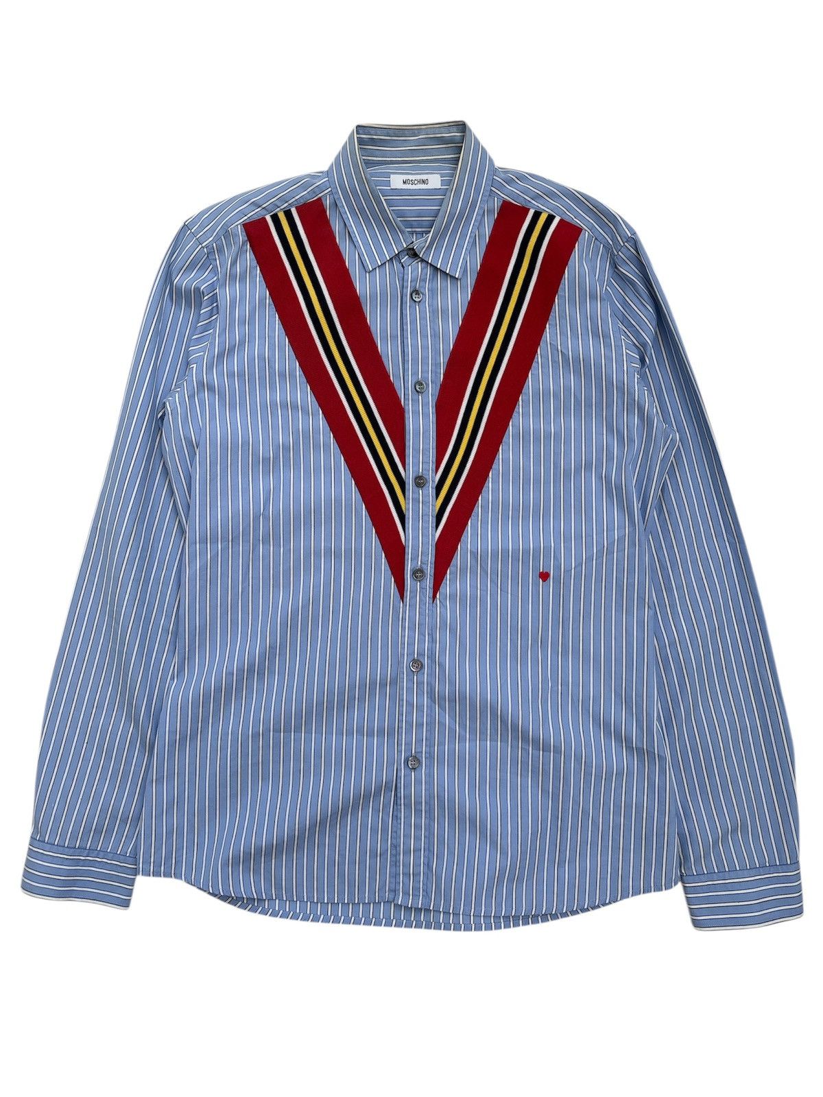 Jeremy Scott Moschino Era Striped Shirt Size US M / EU 48-50 / 2 - 1 Thumbnail