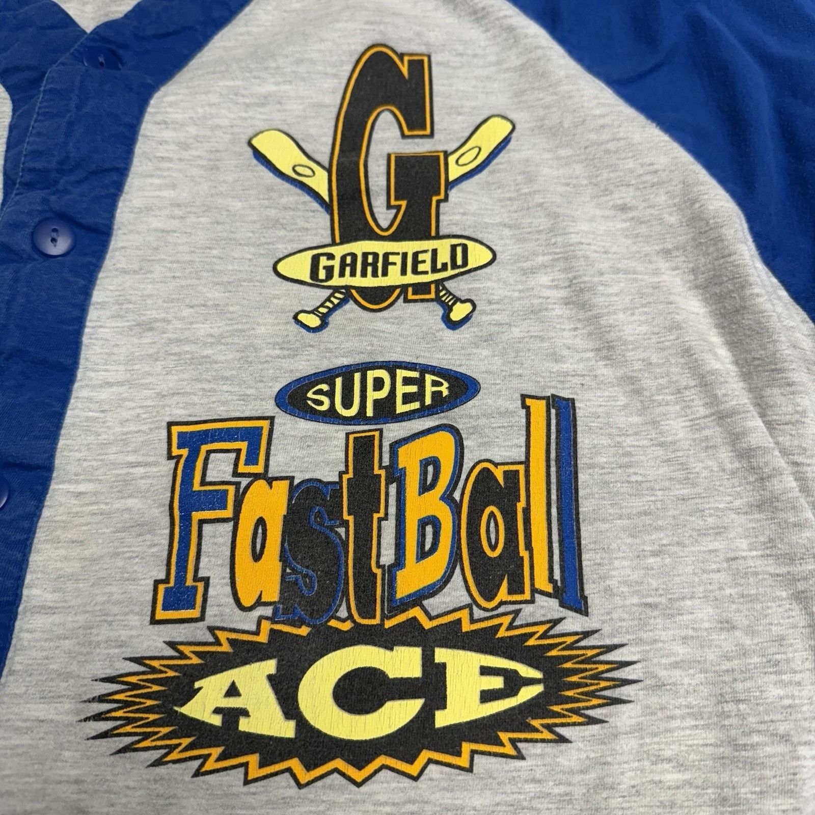 Vintage Vintage Garfield Cat Baseball T Shirt Mens XL Gray Button Up Size US XL / EU 56 / 4 - 5 Thumbnail