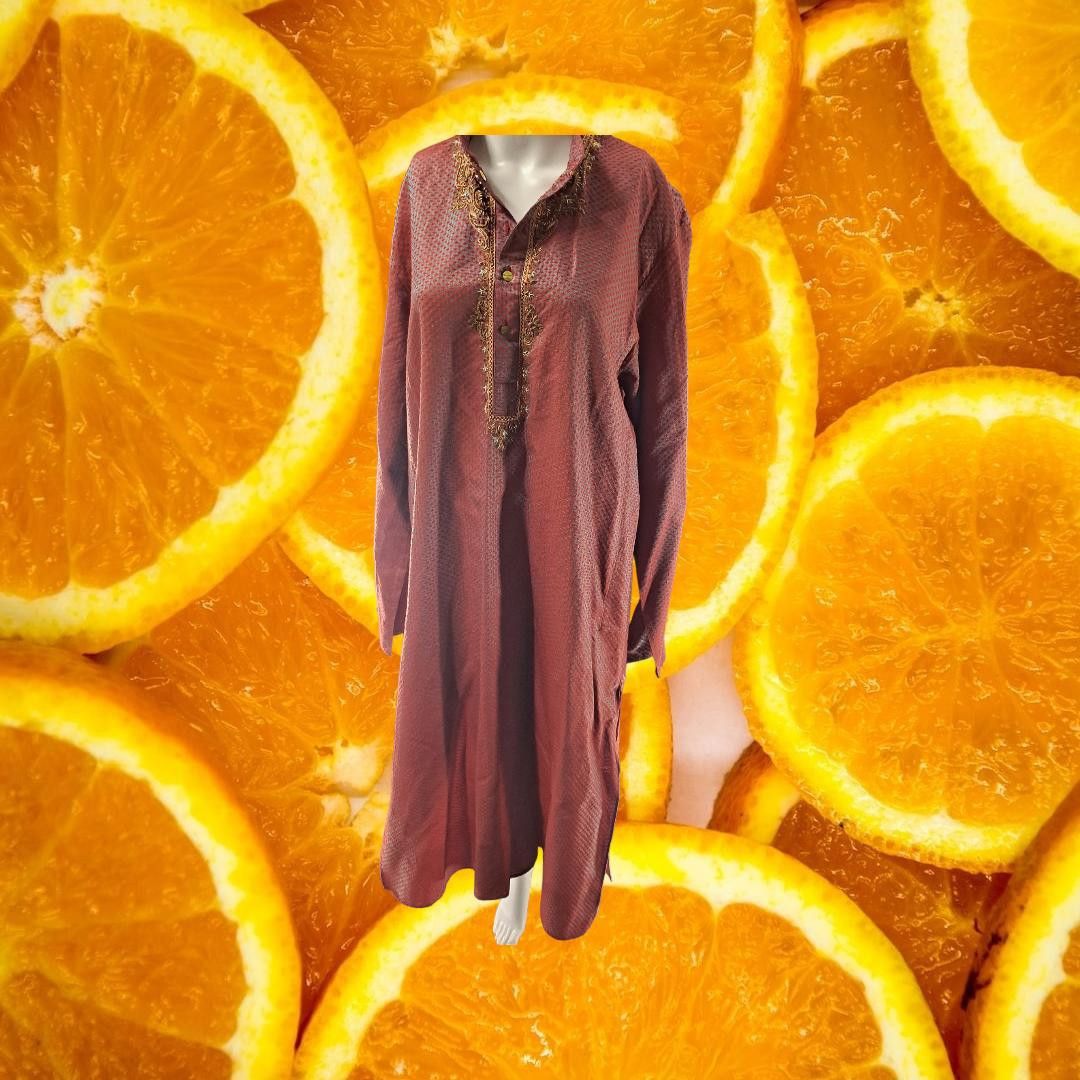 Other Rajgharana Maroon, Gold and Blue Kurta Size 42 Size ONE SIZE - 1 Thumbnail