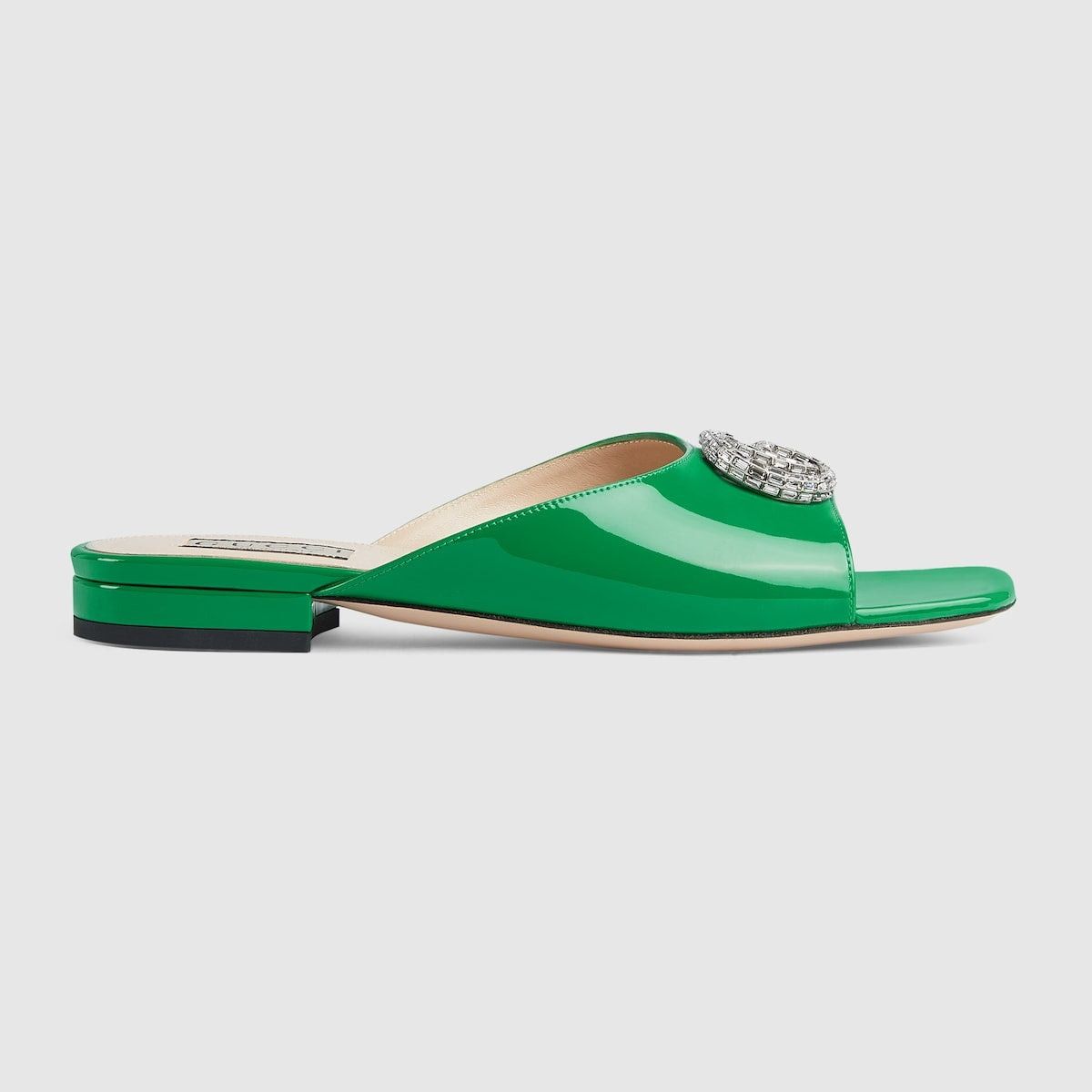 Gucci Crystal Double G Slide Sandals SIZE 36.5