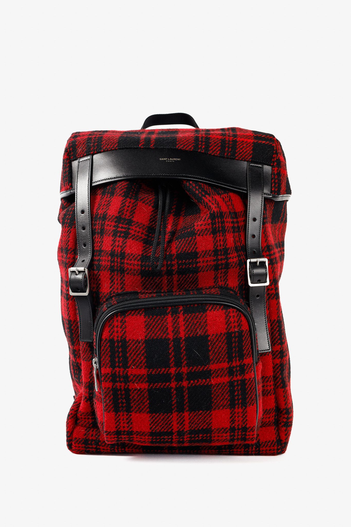 Saint Laurent Paris Saint Laurent AW/14 Tartan Wool YSL Hunting Rucksack Size ONE SIZE - 1 Thumbnail