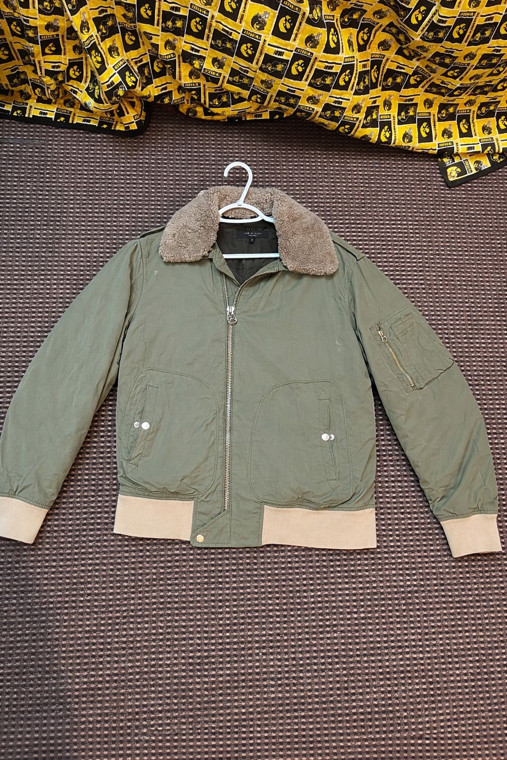 Rag & Bone Rag & Bone Quilted Bomber Jacket with Sherpa Collar Size US L / EU 52-54 / 3 - 1 Thumbnail