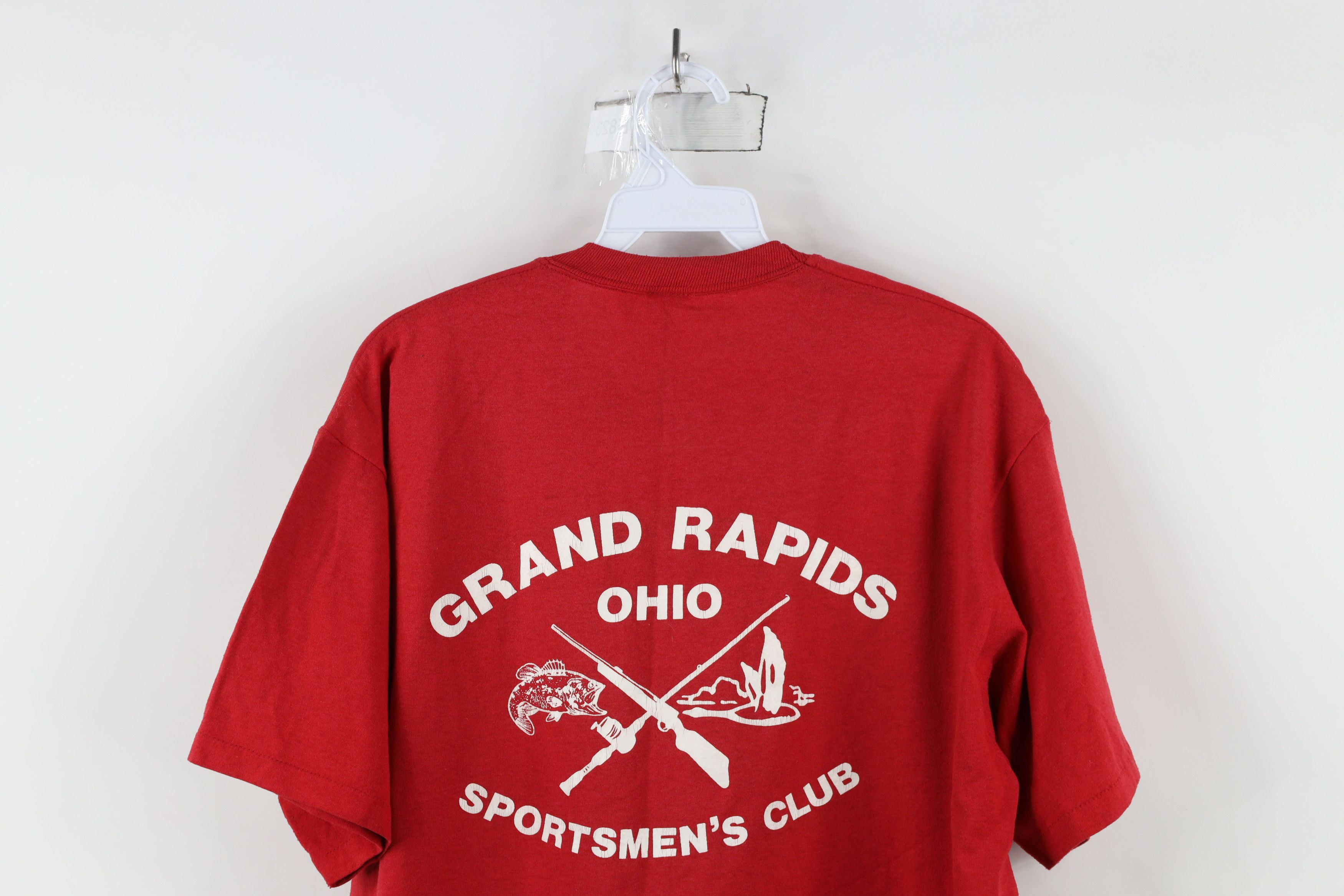 Vintage Vintage 90s Grand Rapids Ohio Sportsmen Club T-Shirt Red USA Size US XL / EU 56 / 4 - 14 Thumbnail