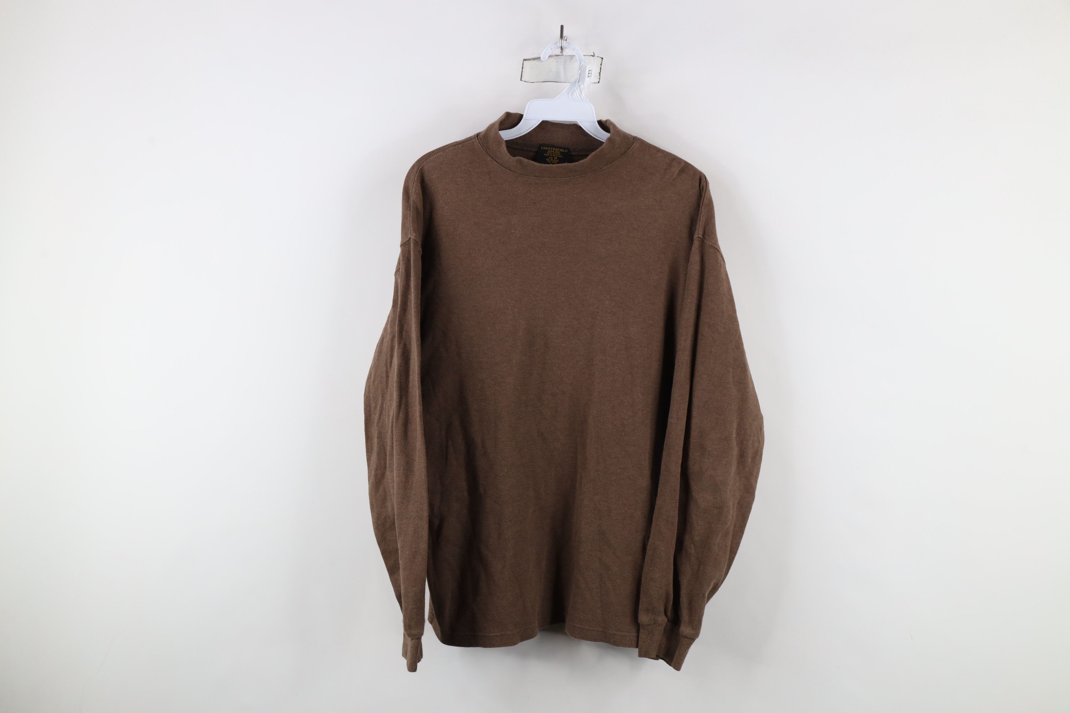 Vintage Vintage 90s Streetwear Blank Mock Neck Long Sleeve T-Shirt Size US M / EU 48-50 / 2 - 1 Thumbnail