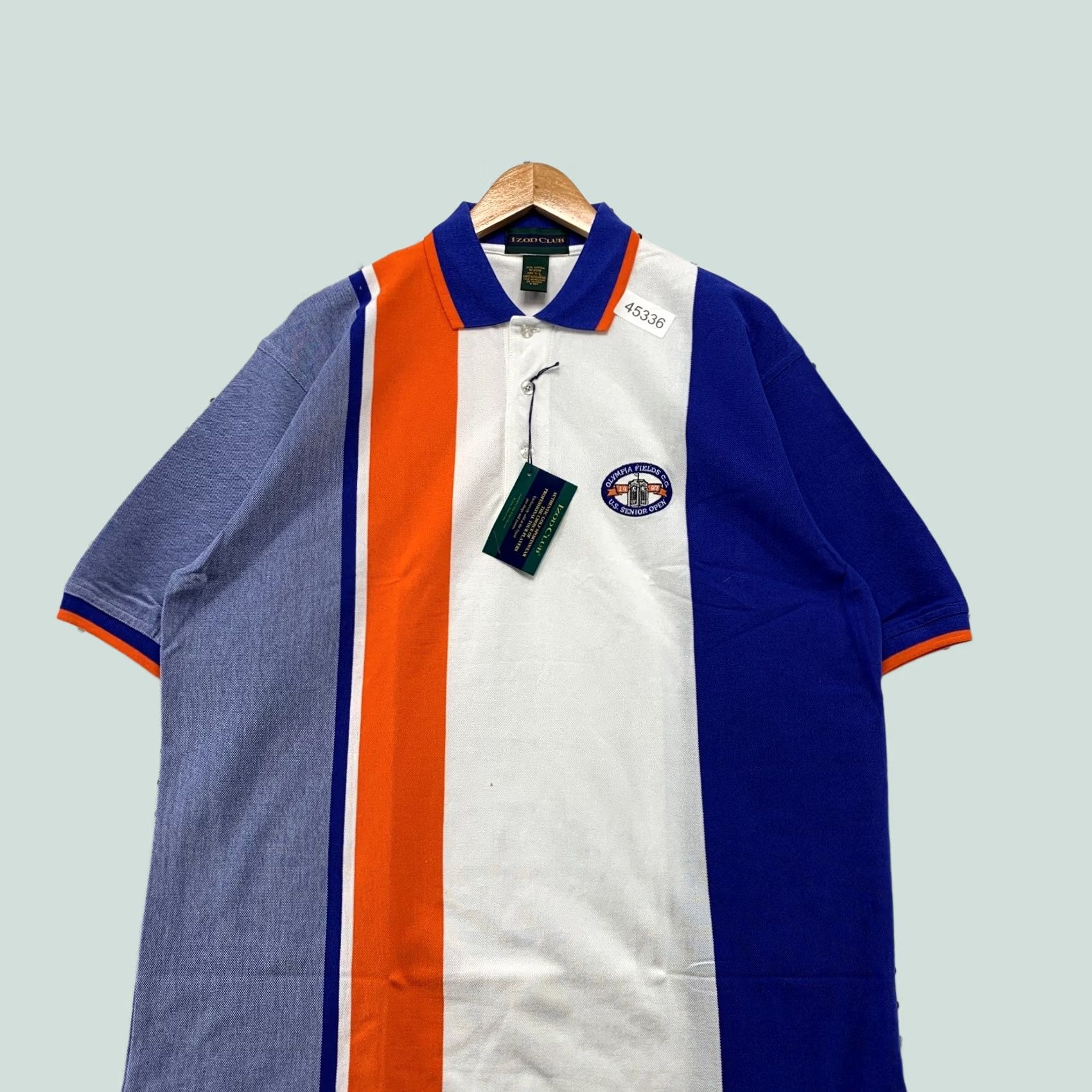 Izod Izod Polo Shirt Men Large Multicolor Stripe Olympia Fields Senior Open Sports 90s Golf Shirt Mens Size US L / EU 52-54 / 3 - 1 Thumbnail