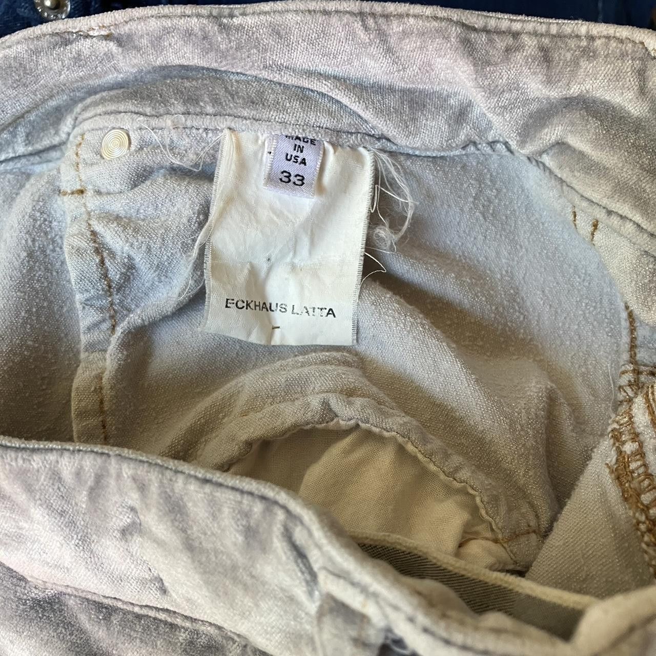 Eckhaus Latta Eckhaus Latta Silver Velvet Jeans Size US 33 - 3 Thumbnail