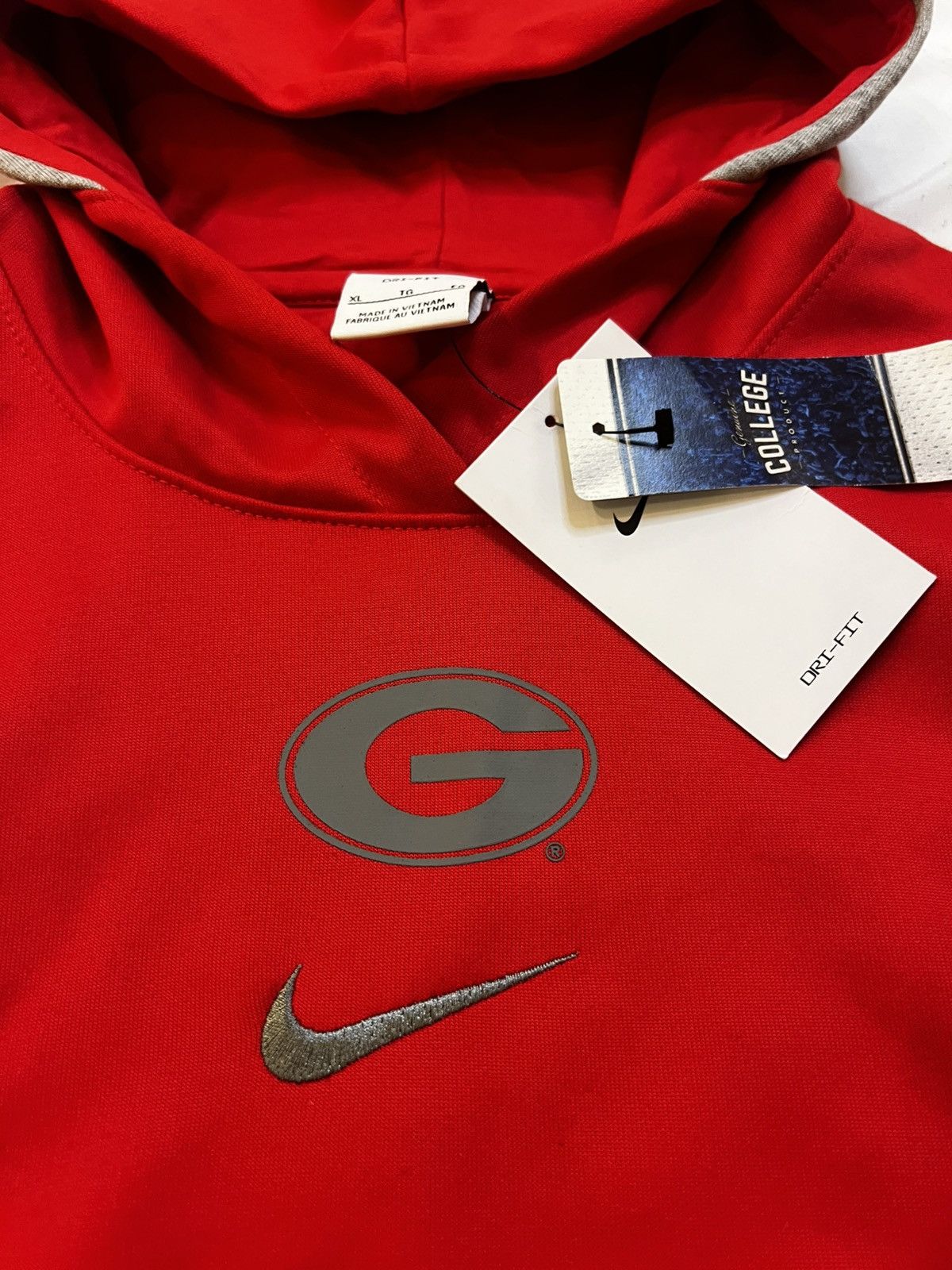 Nike New with Tags NIKE/Georgia Bulldogs Center Check Hoodie Size US XL / EU 56 / 4 - 2 Thumbnail