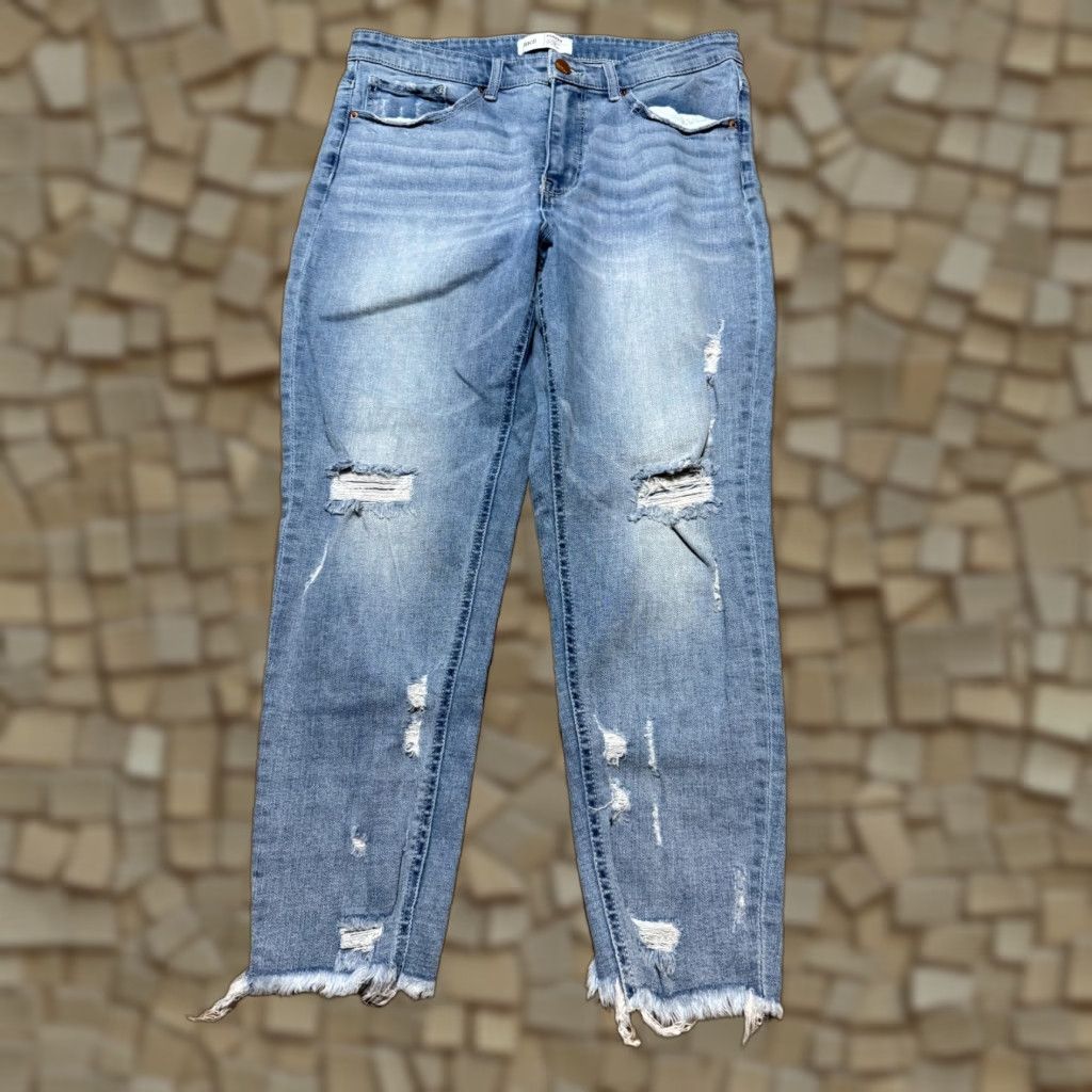 Vintage VINTAGE BKE Jeans Women's 31 Parker Universal Fit High Rise Ankle Skinny Ripped Denim Blue 5-Pocket Womens Jeans Managable? Size 24" / US 00 / IT 34 - 1 Thumbnail