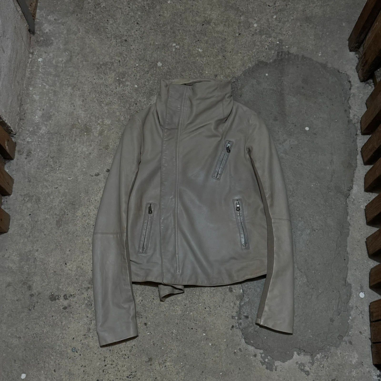 Other Rick owens style leather jacket Size S / US 4 / IT 40 - 1 Thumbnail