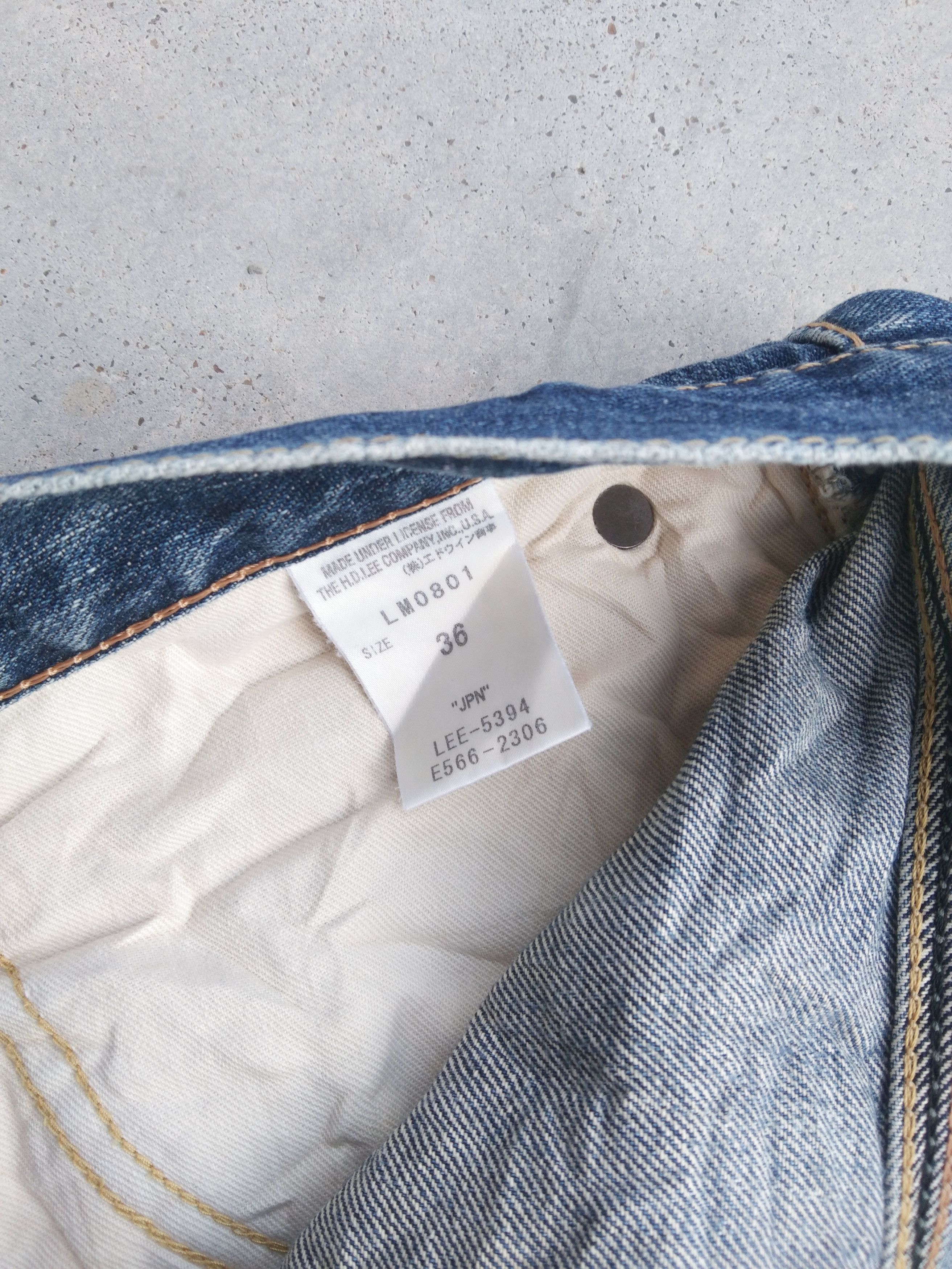 Japanese Brand Vintage Lee Faded Blue Straight Leg Distressed Jeans 36x34 Size US 36 / EU 52 - 10 Thumbnail