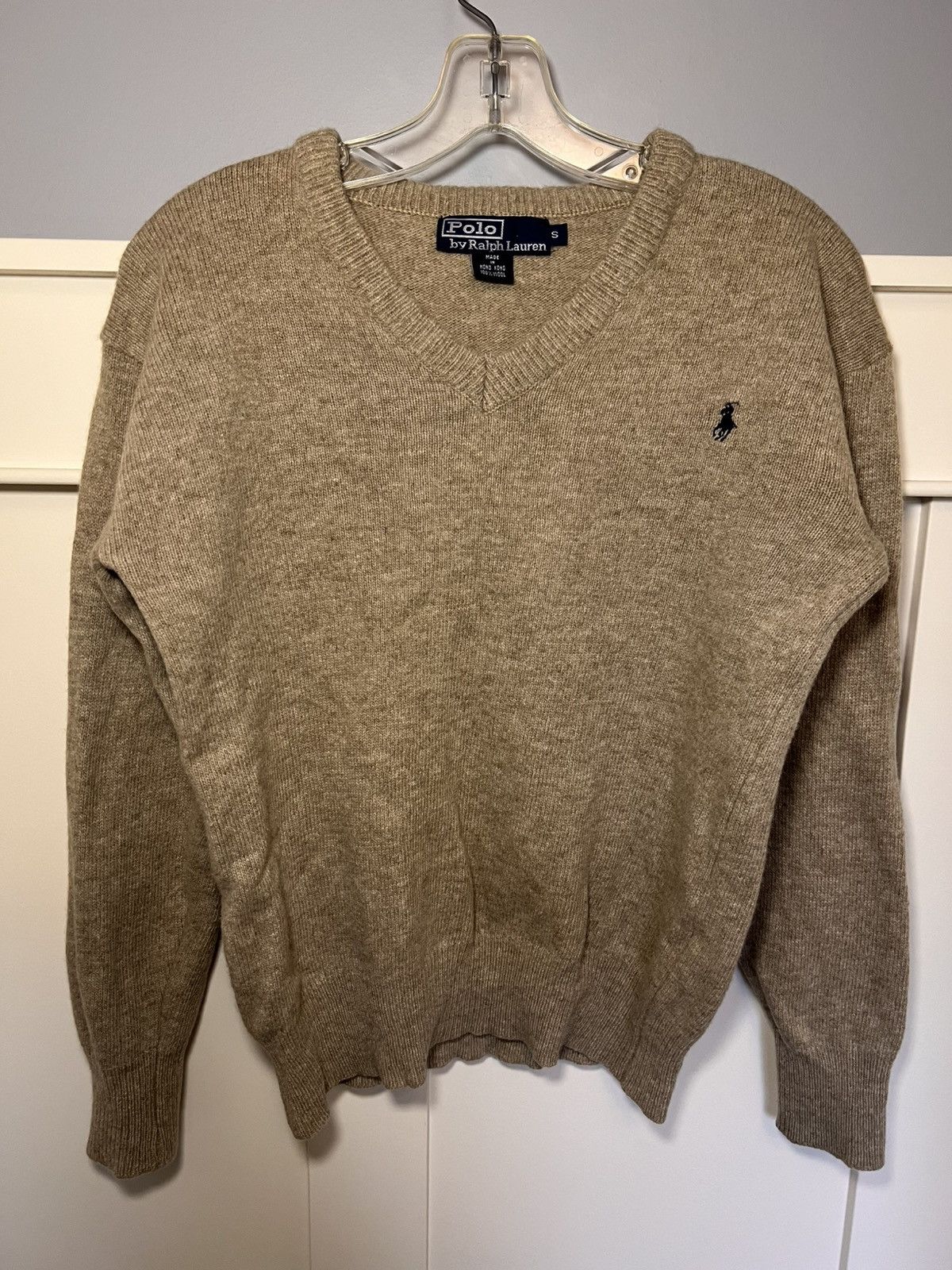 Polo Ralph Lauren Vintage Polo Ralph Lauren 100% wool v-neck sweater Size US S / EU 44-46 / 1 - 1 Thumbnail