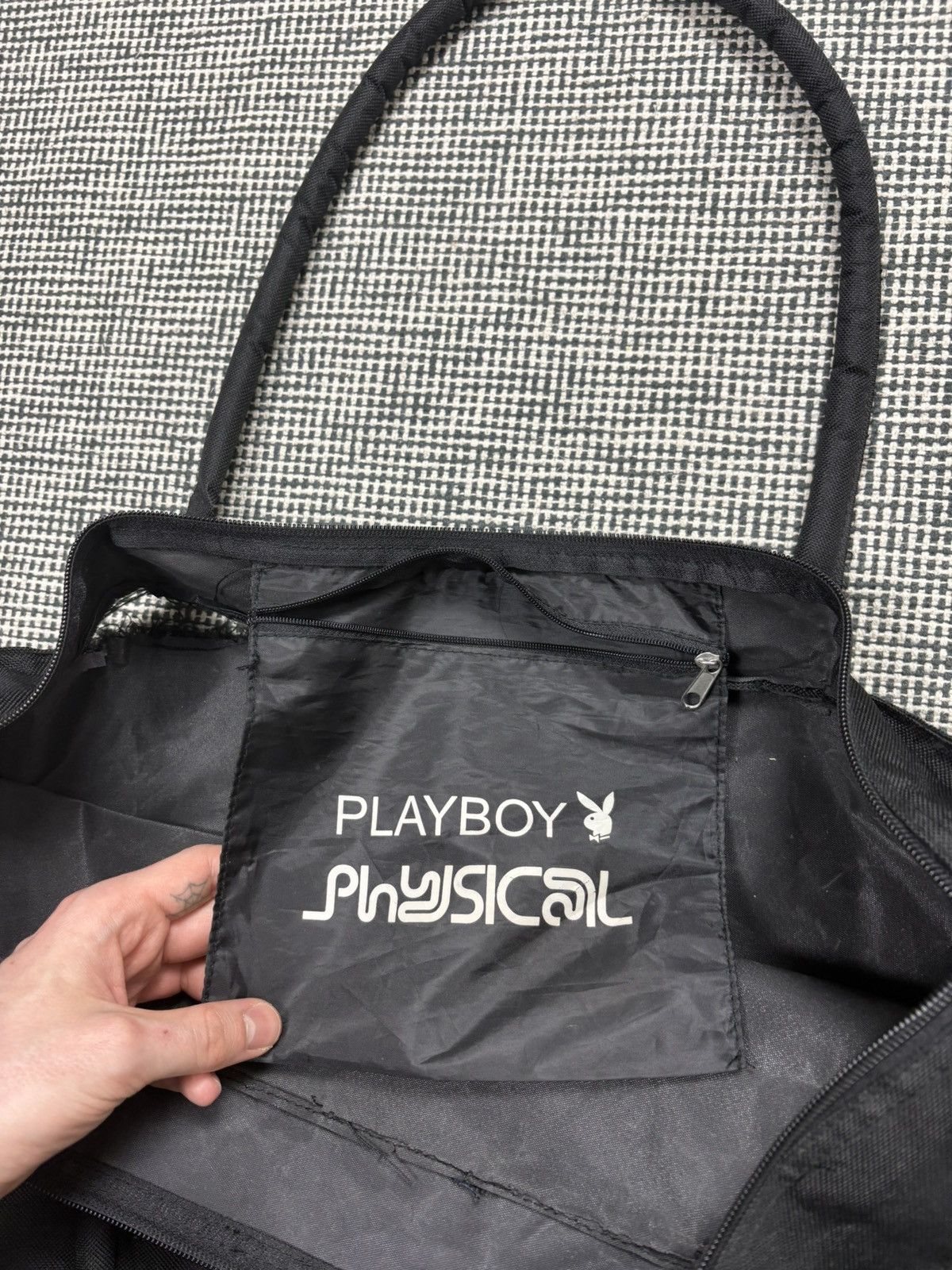 Vintage Playboy glitter logo large shopping bag tote shopper Size ONE SIZE - 5 Thumbnail