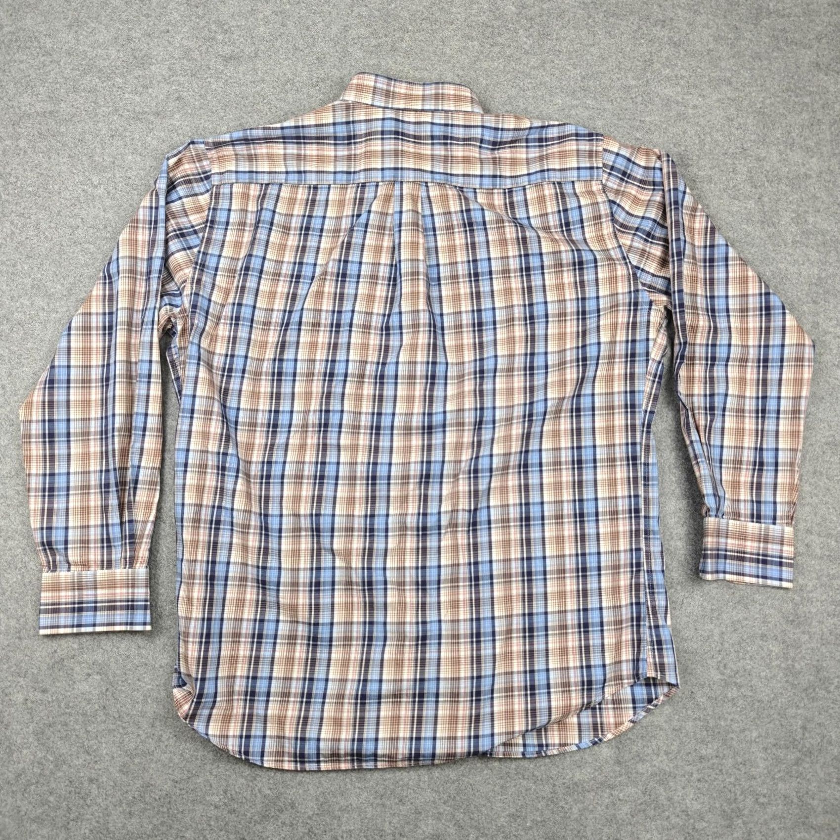 Peter Millar Peter Millar Shirt Mens XL Blue Plaid Cotton Long Sleeve Button-Up Casual Size US XL / EU 56 / 4 - 6 Thumbnail