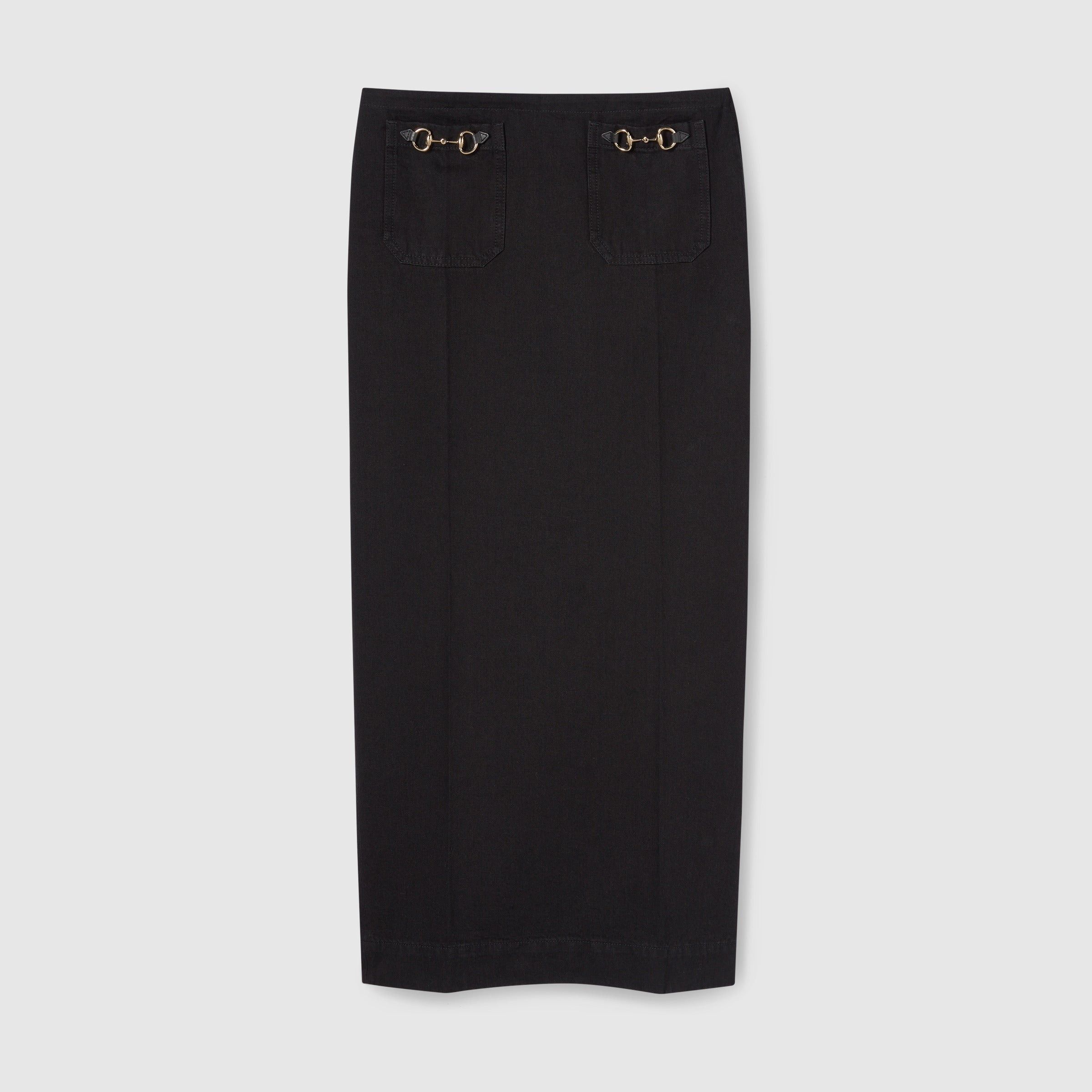 Gucci Gucci Horsebit Denim Skirt SIZE 42 Size ONE SIZE - 1 Thumbnail
