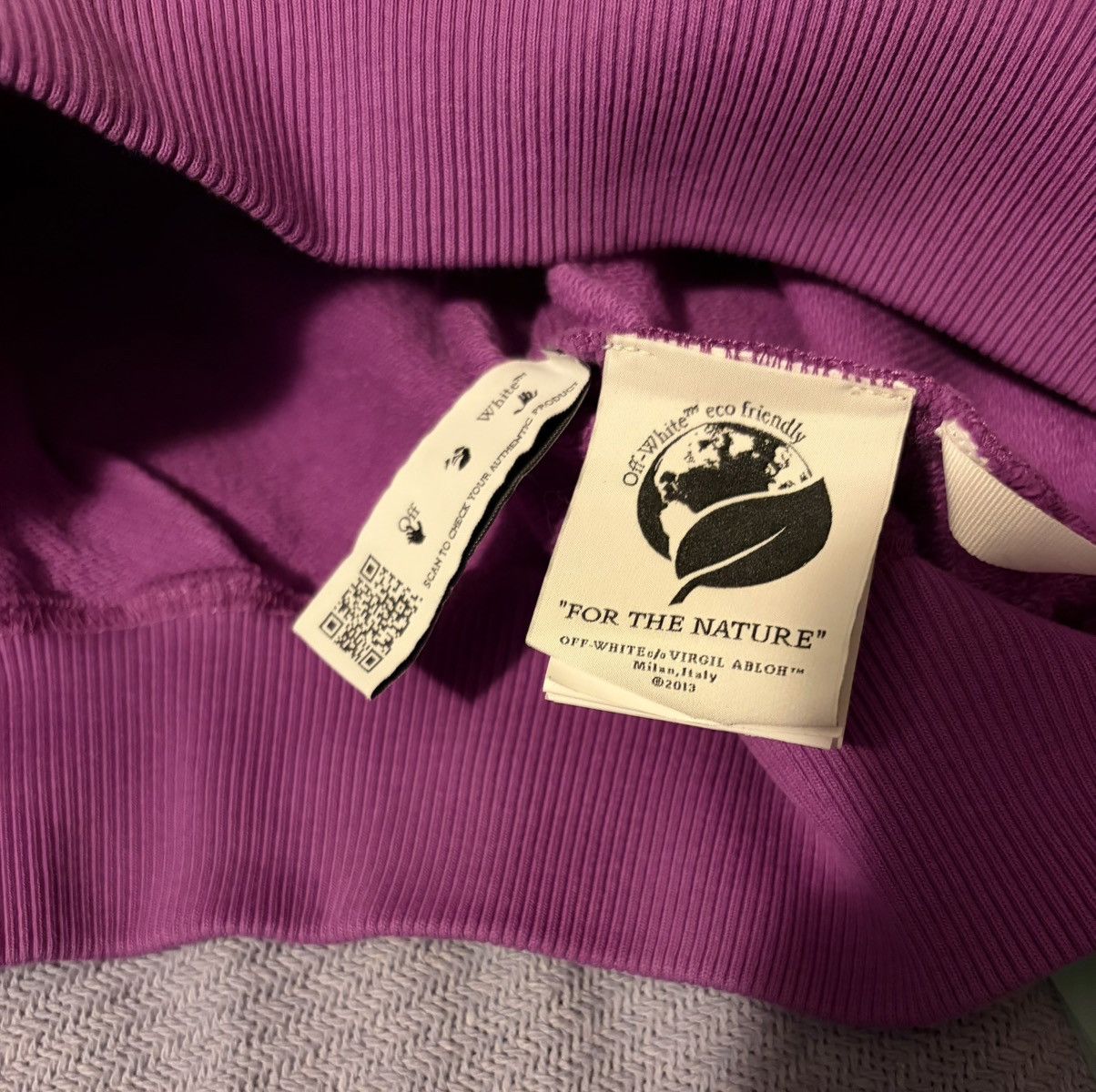 Off-White Off-White: Hand Arrow Boxy Hoodie Orchid White Size US XS / EU 42 / 0 - 4 Thumbnail