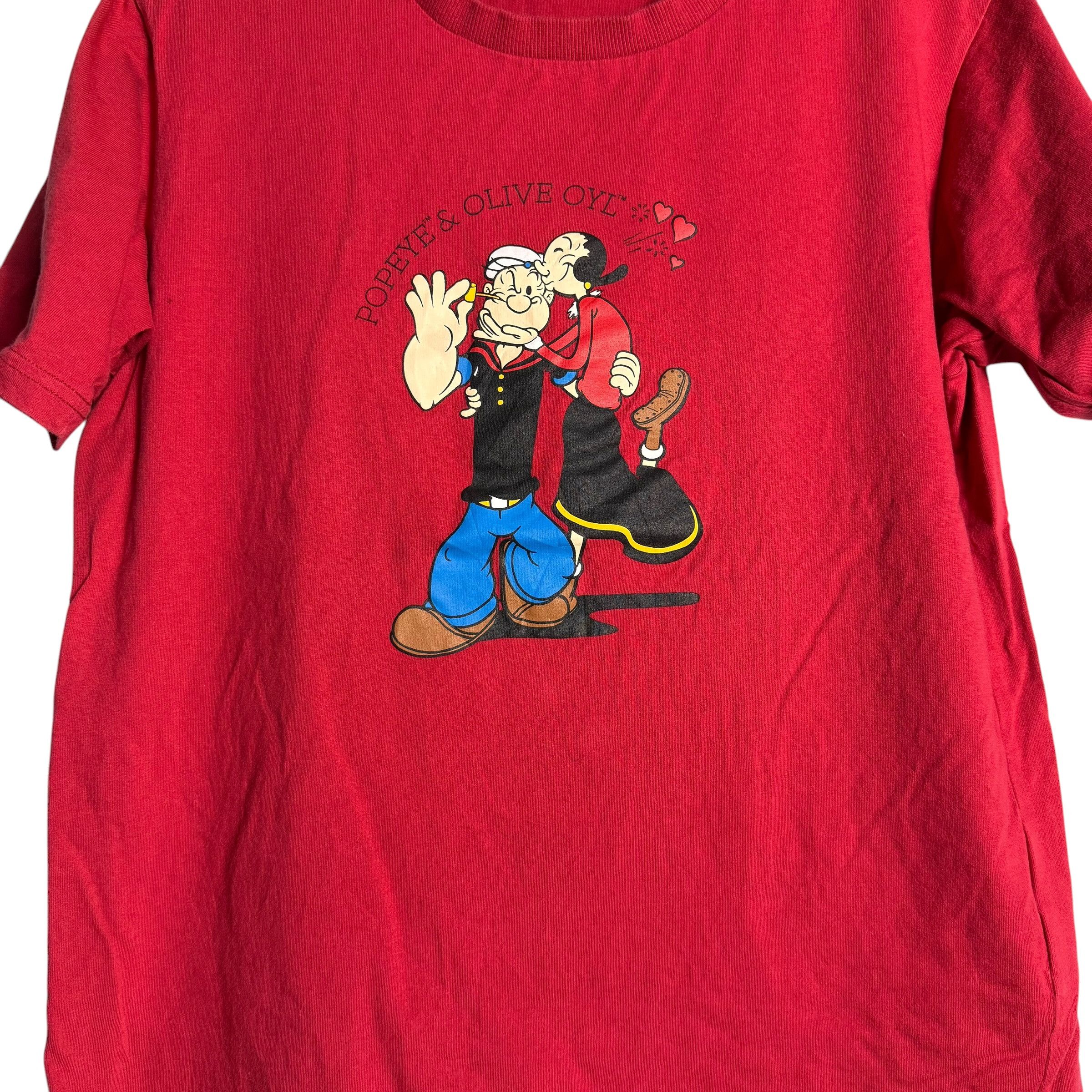 Cartoon Network 🔥RARE🔥Vintage Popeye & Olive Oyl Cartoon T-shirt Size US L / EU 52-54 / 3 - 2 Thumbnail
