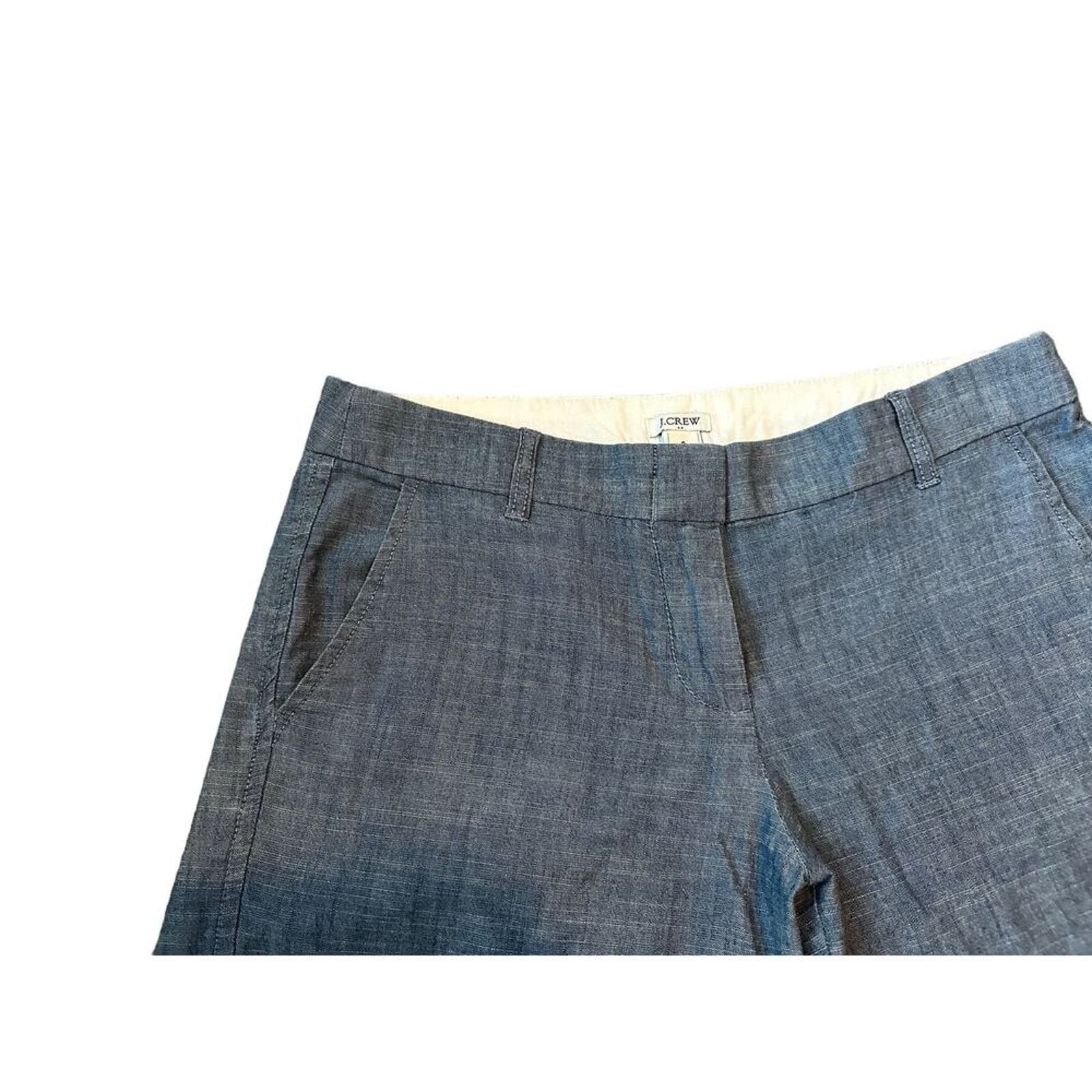 J.Crew J.Crew Blue Casual Cotton Blue Classic Chambray Shorts Size 28" / US 6 / IT 42 - 6 Thumbnail