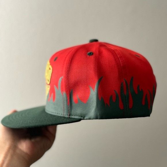 Designer MEXICO EAGLE 3D EMBROIDERY FLAMES RED FLAT BILL SNAPBACK Size ONE SIZE - 5 Thumbnail