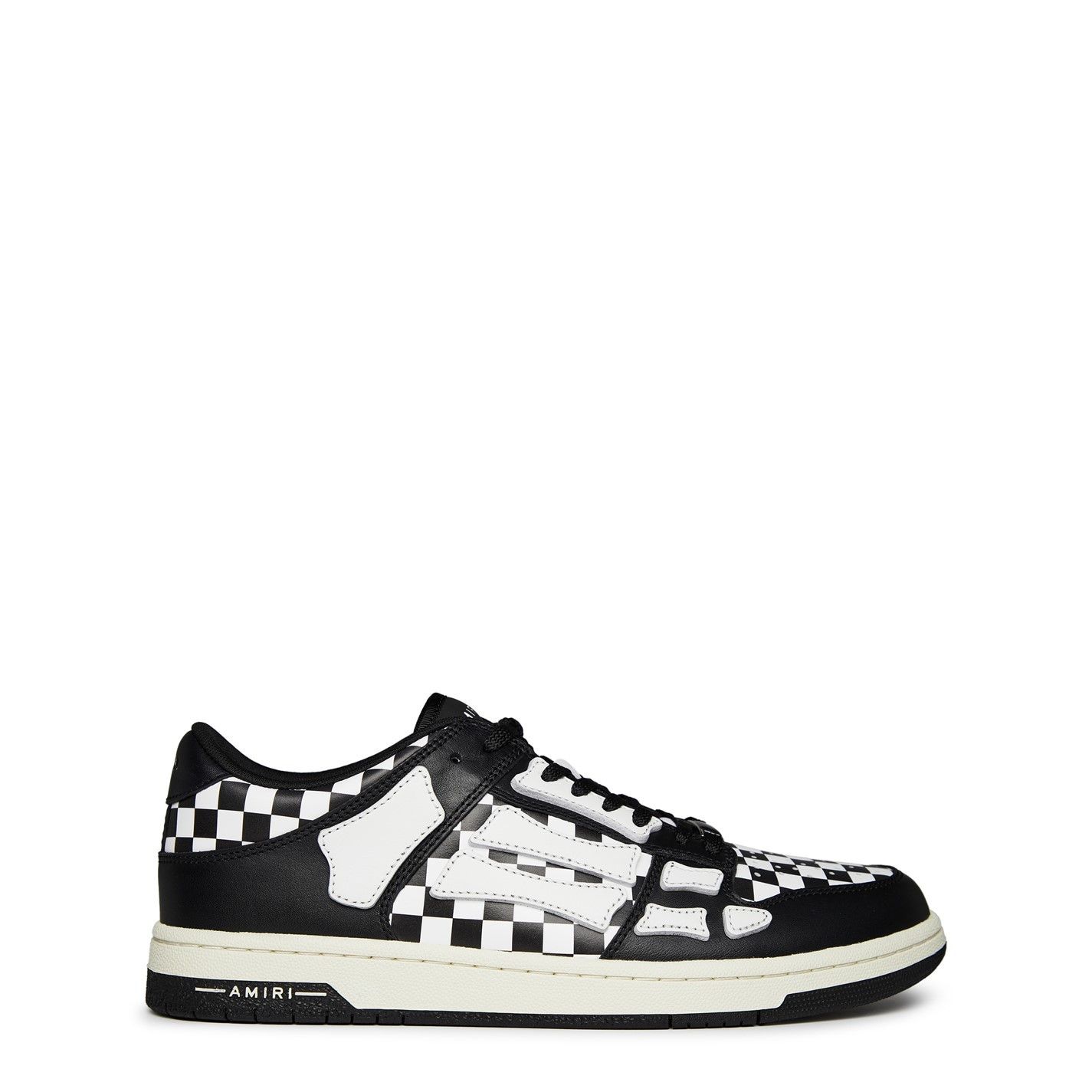 Amiri AMIRI Skeleton Check Print Low Top Trainers Size US 7 / EU 40 - 1 Thumbnail