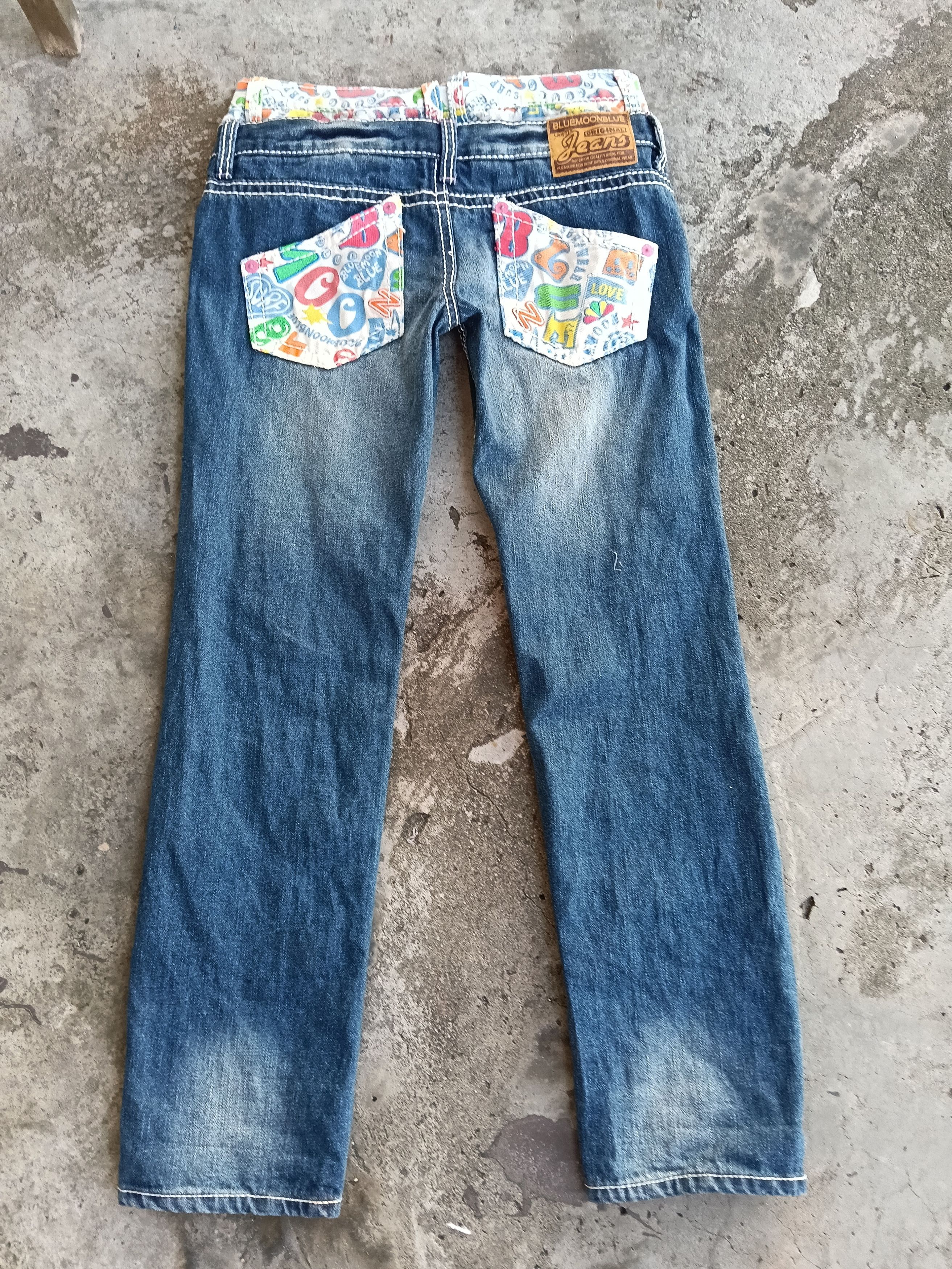 Japanese Brand BMB Double Waist Colourfull Denim Size US 30 / EU 46 - 2 Thumbnail