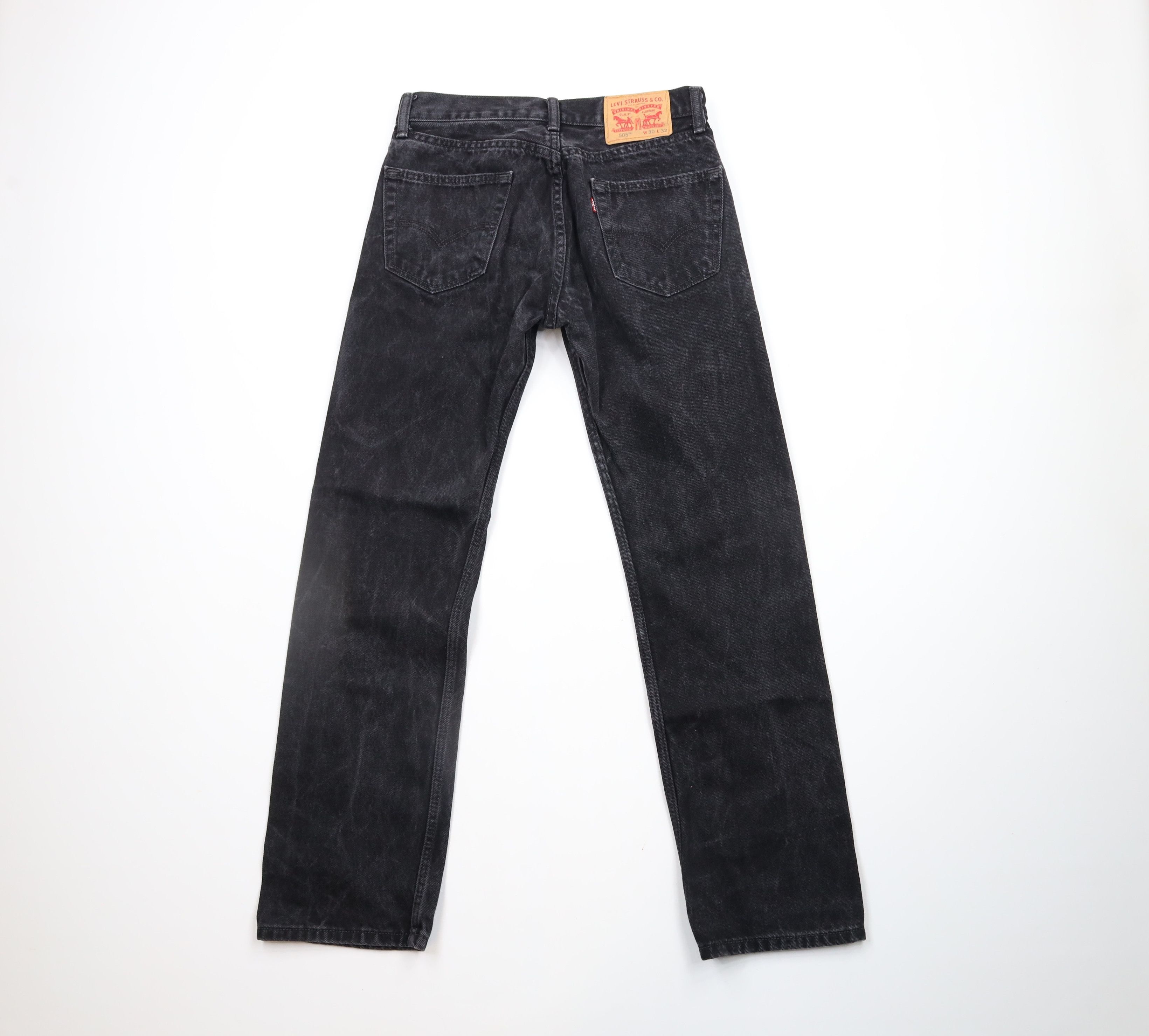 Levi's × Vintage Vintage Y2K Levis 505 Regular Fit Denim Jeans Black Cotton Size US 30 / EU 46 - 7 Thumbnail