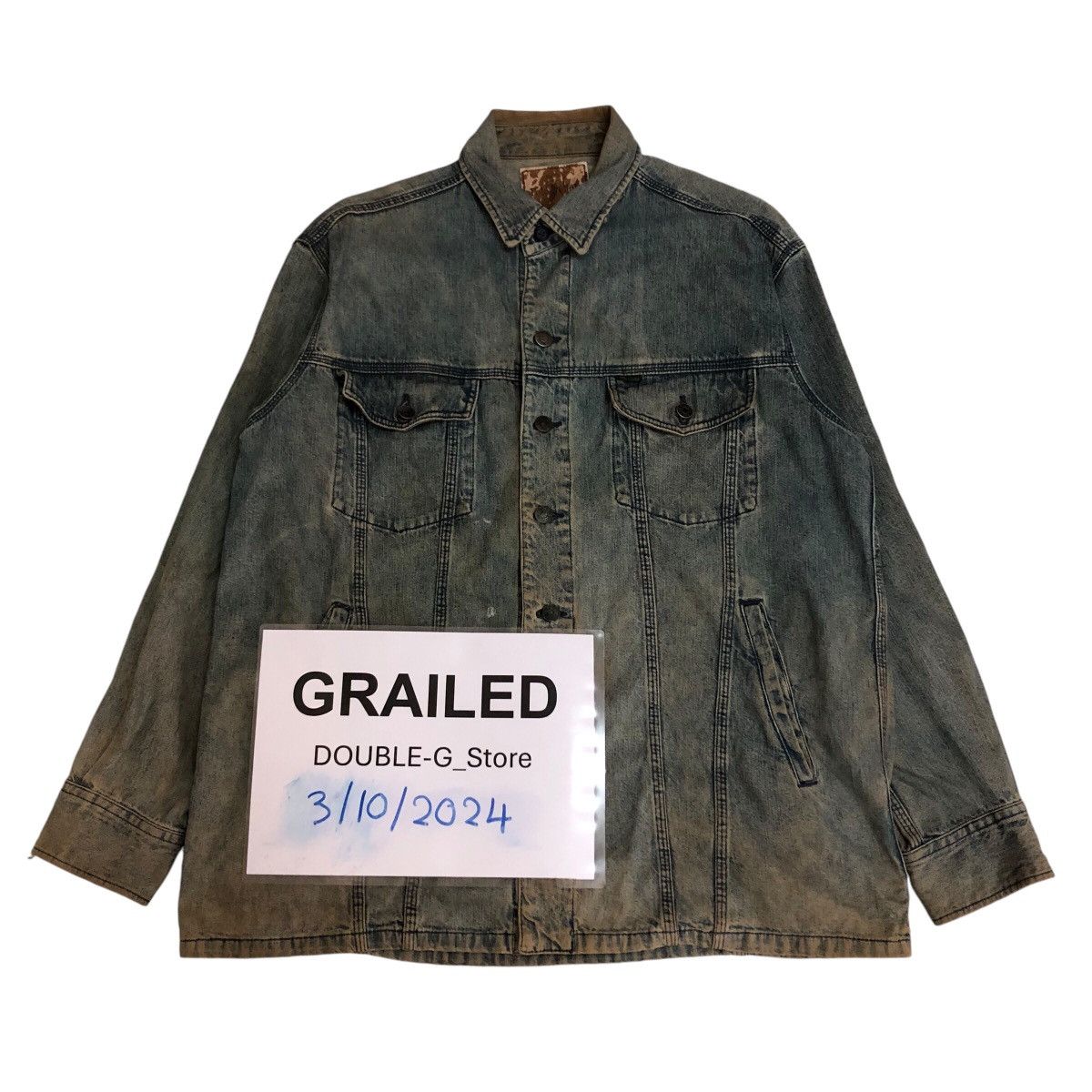 Japanese Brand 📌Vintage Trucker Denim Biker Jacket Polo Club Slant Pocket Size US L / EU 52-54 / 3 - 1 Thumbnail