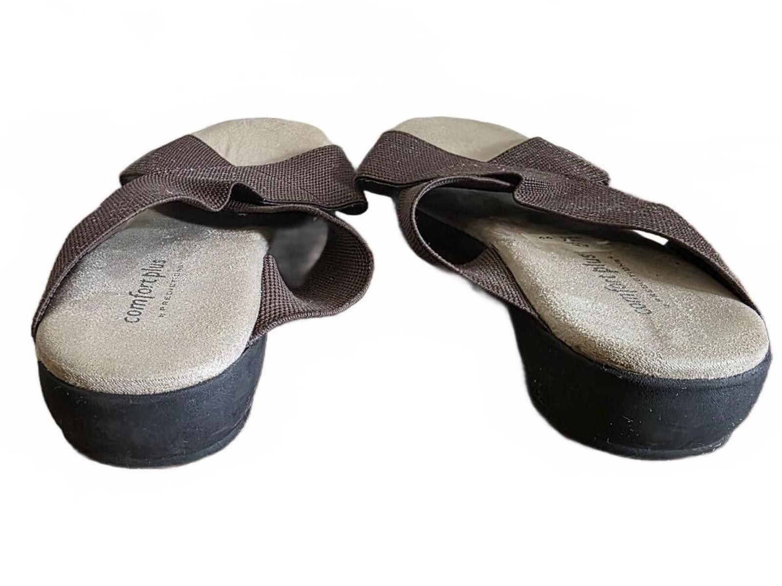 Other Comfort Plus Predictions Brown Cross Strap Slip-On Sandals 7 Size US 7 / IT 37 - 4 Thumbnail