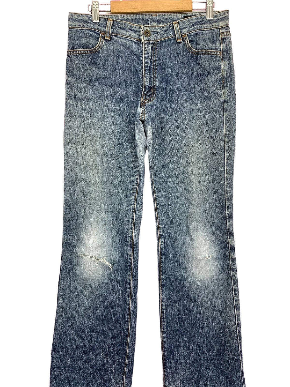 Japanese Brand Sick Nudist Jeans Brapper Flare Distressed Denim (AD32) Size 30" / US 8 / IT 44 - 4 Thumbnail