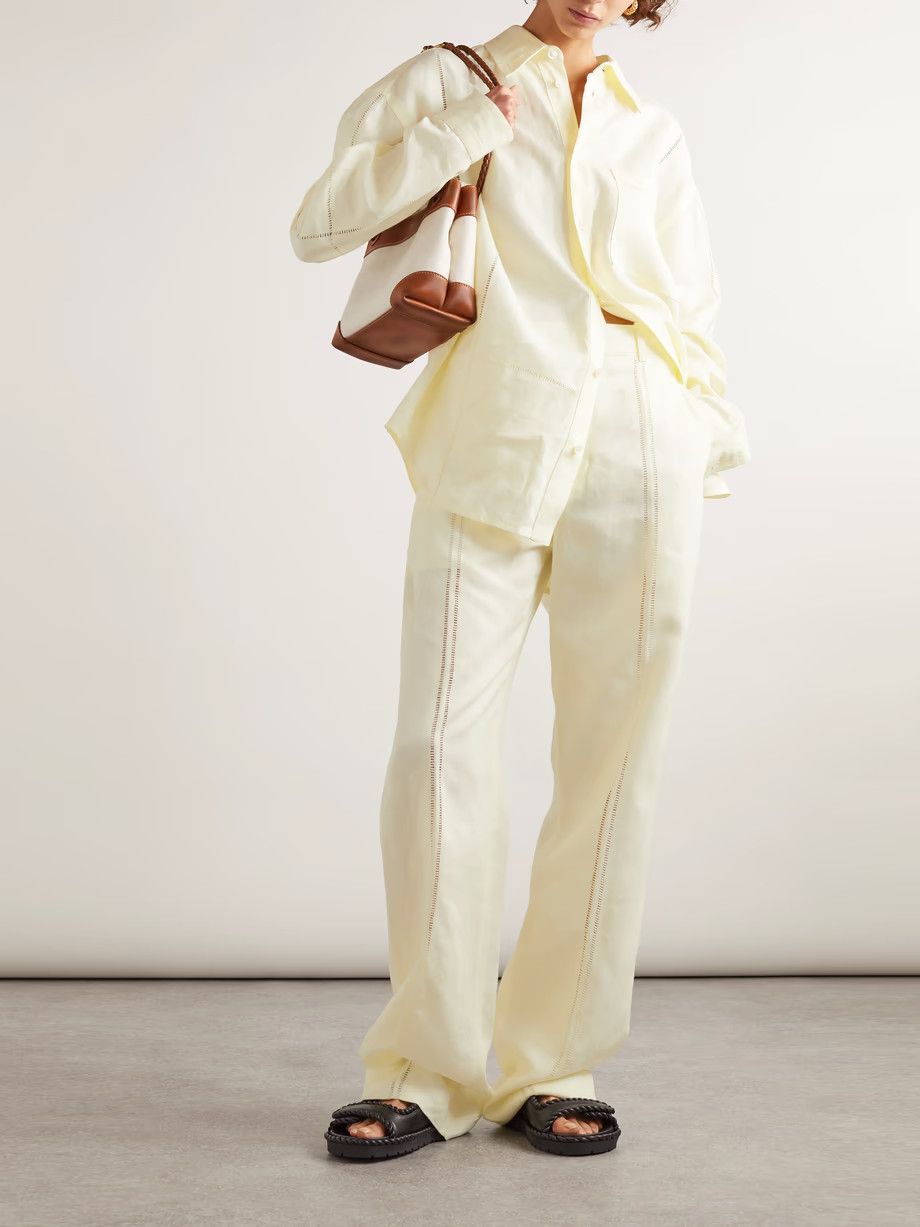 Bottega Veneta o1y0725 Casual Pant in Pastel Yellow Size 26" / US 2 / IT 38 - 5 Thumbnail