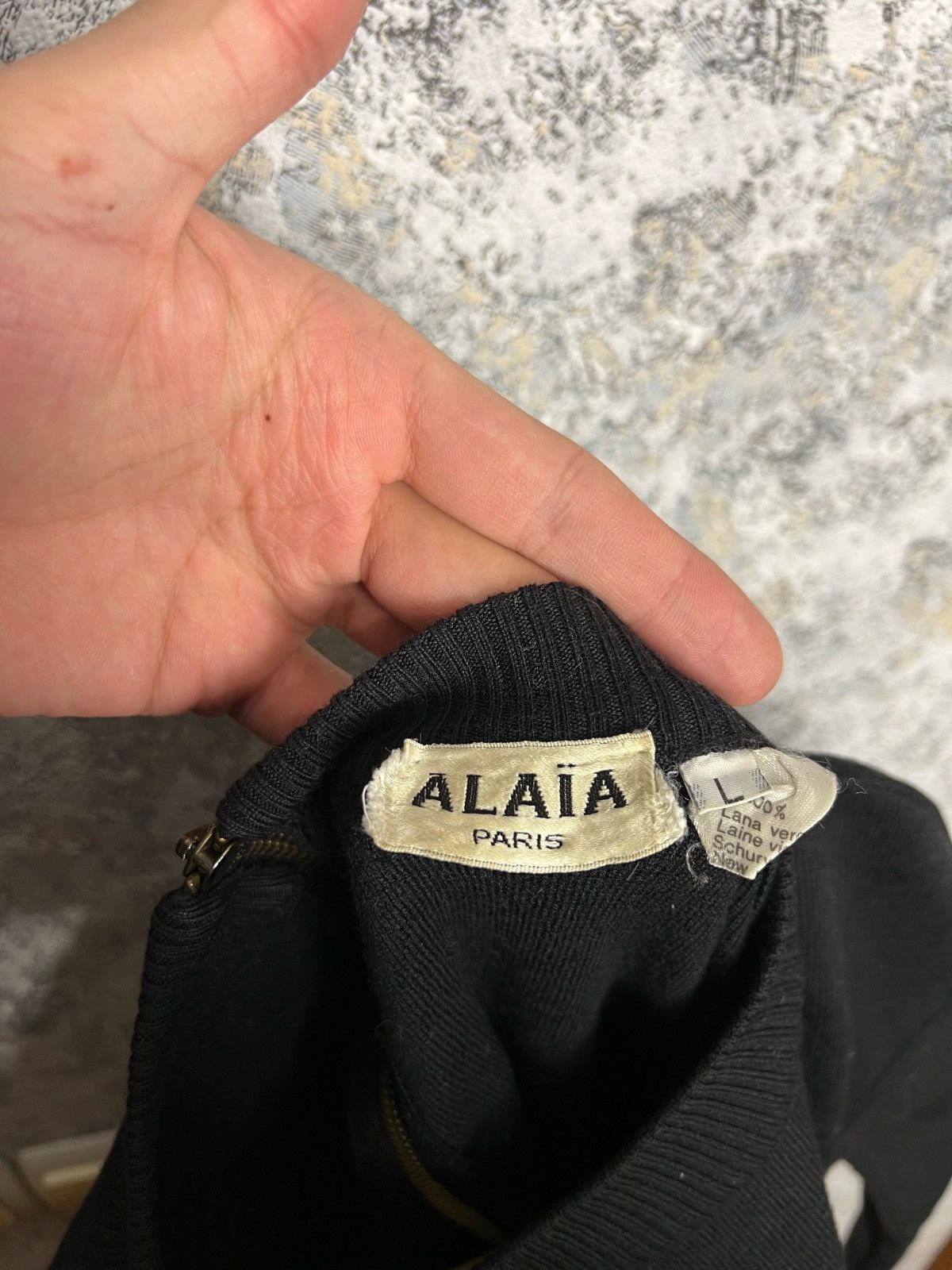 Alaia × Vintage ALAIA Azzedine RARE Vintage Wool Knitted Zip Long Sweater L Size L / US 10 / IT 46 - 7 Thumbnail