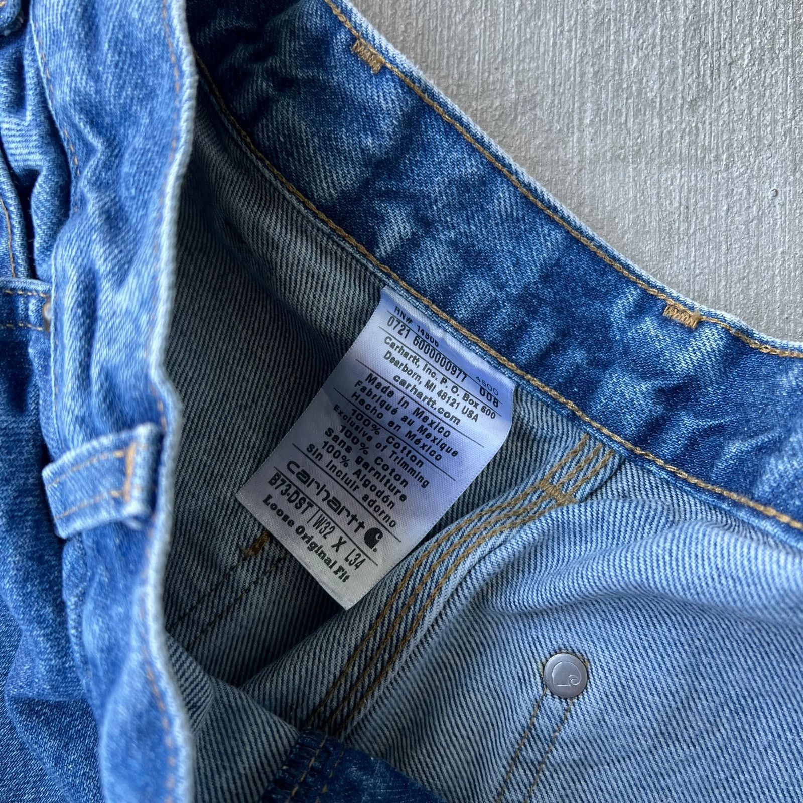 Carhartt × Vintage Carhartt denim blue jeans double knee work carpenter pants Size US 31 - 7 Thumbnail