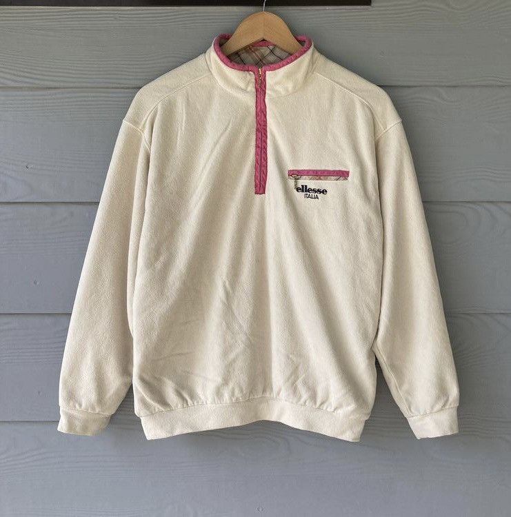 Ellesse × Vintage 90s Ellese Quater Zipper Sweatshirt Size L / US 10 / IT 46 - 1 Thumbnail