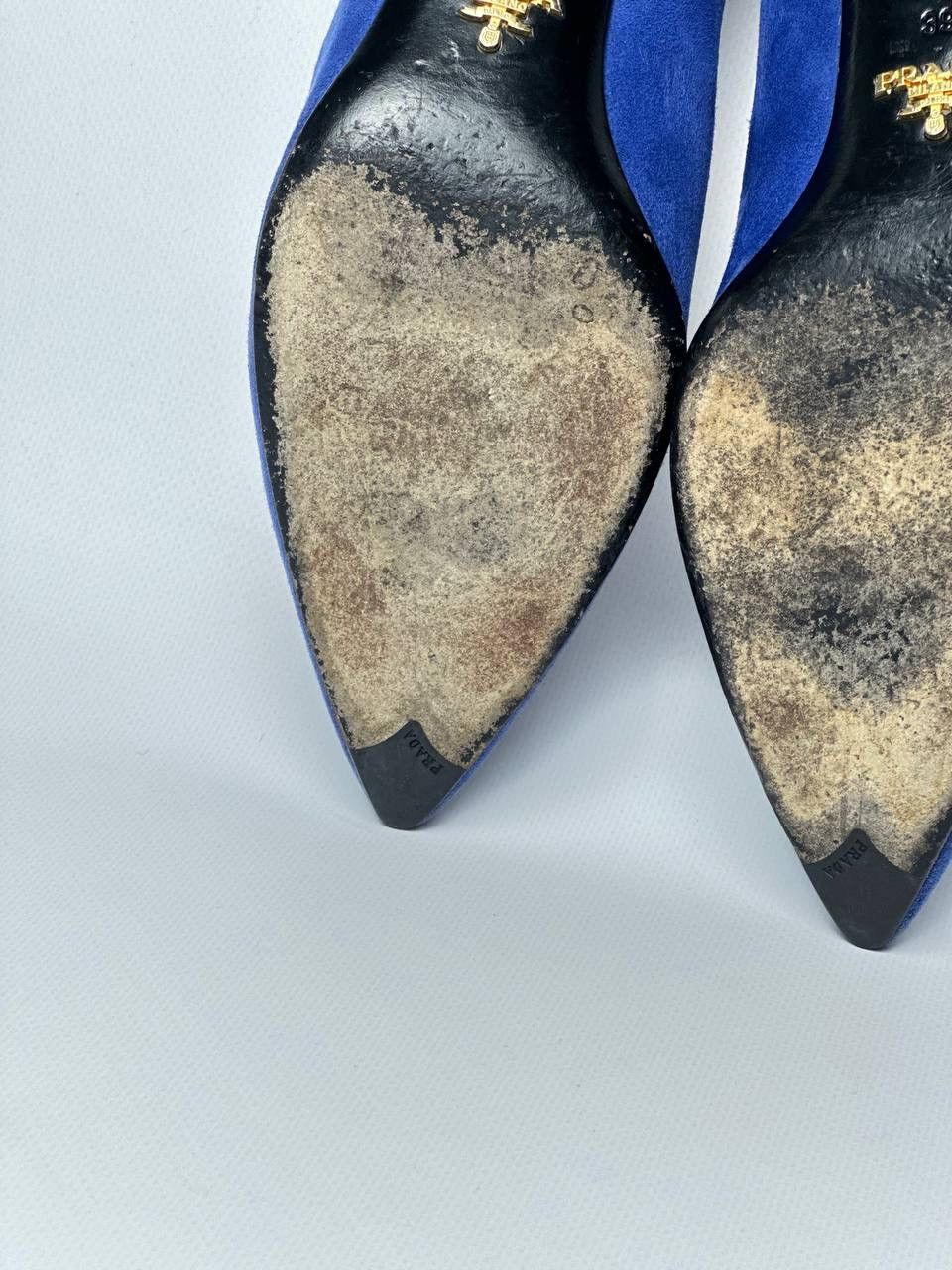 Prada Prada Kitten Heels Cute Eye Catching Royal Blue Suede Size US 9 / IT 39 - 14 Thumbnail