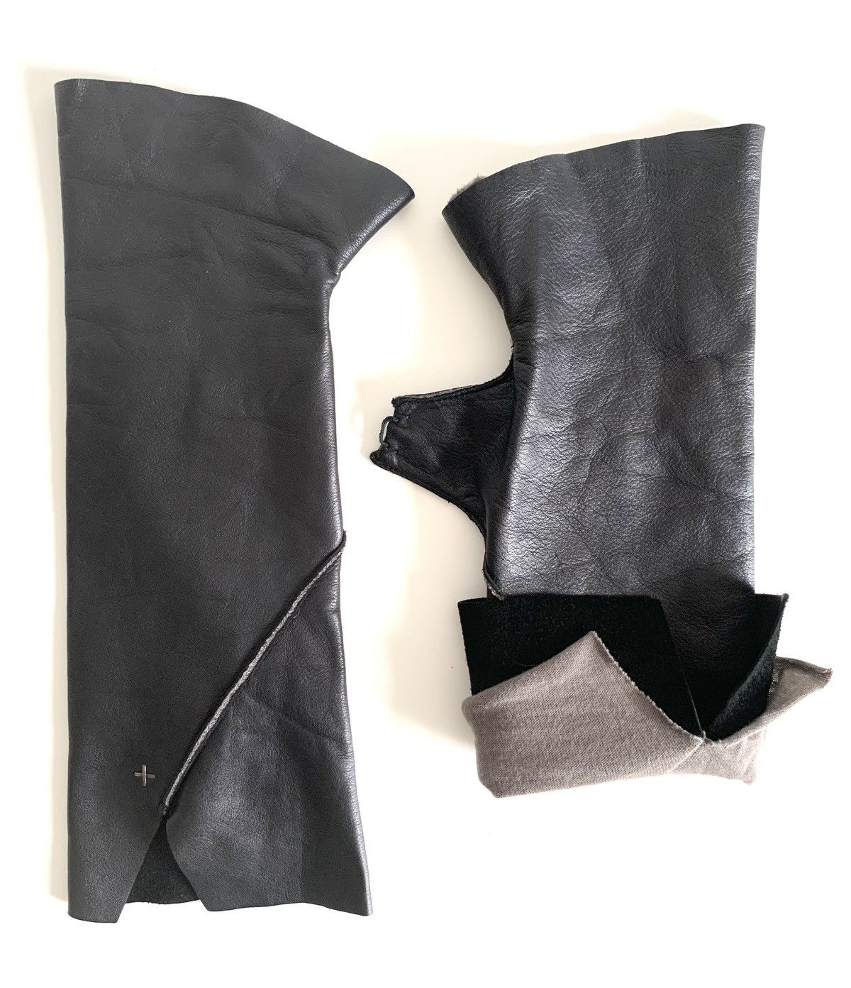 Other M+ fingerless leather gloves Size ONE SIZE - 5 Thumbnail