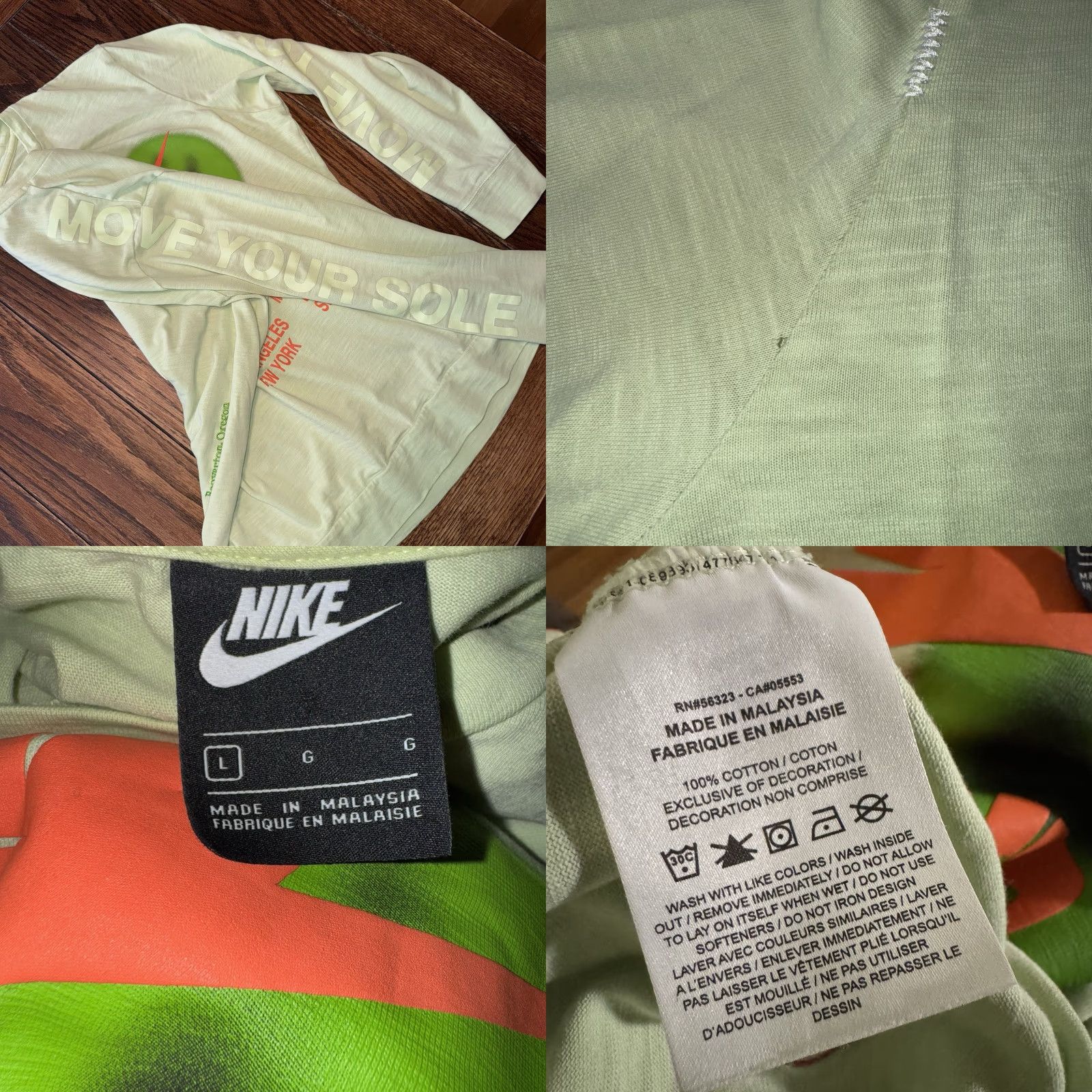 Nike Nike Shirt Men’s Large Green World Tour Glow In The Dark DA0629-383 Sportswear Logo Size US L / EU 52-54 / 3 - 8 Thumbnail