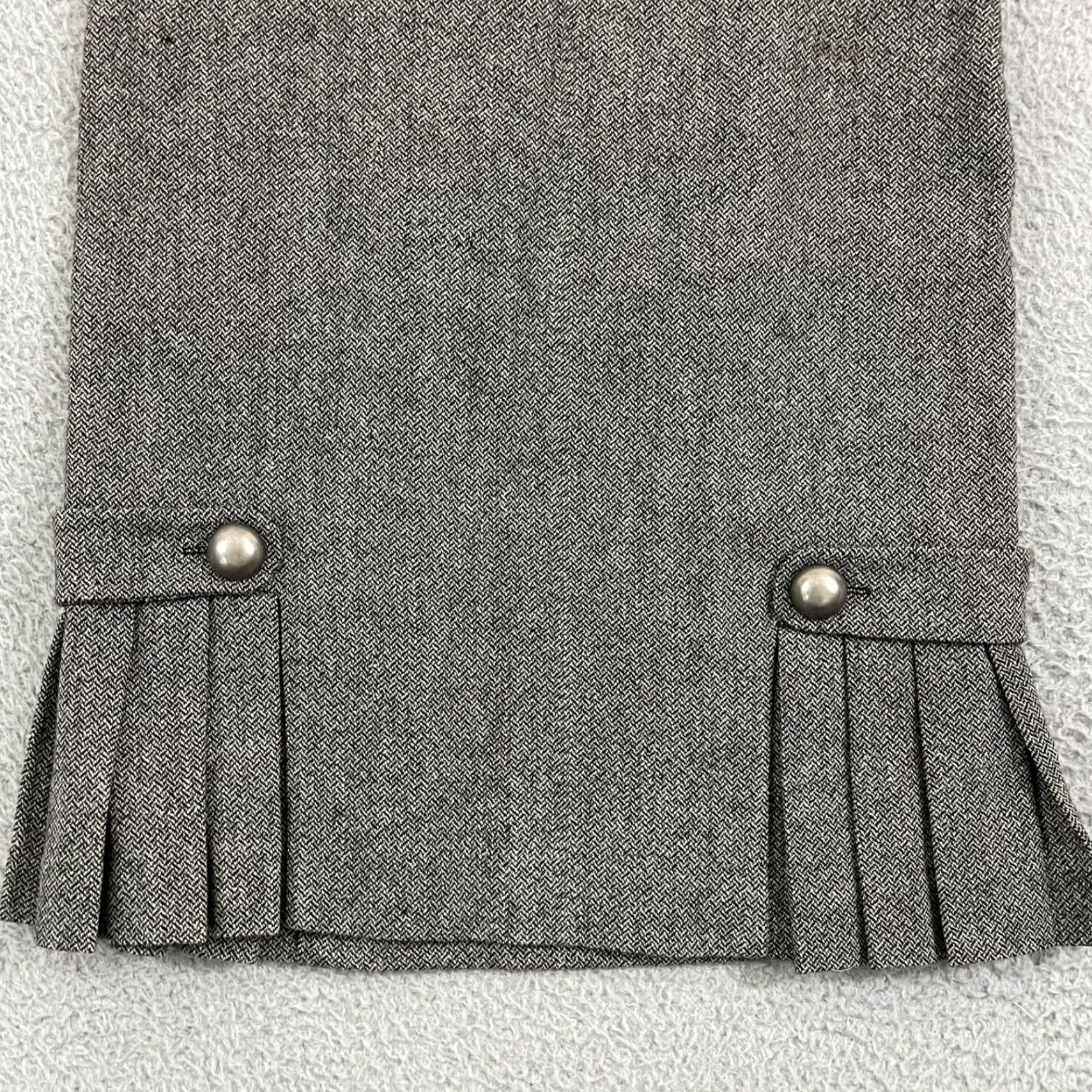 Banana Republic VINTAGE Banana Republic Pencil Skirt Wool Lined Gray 0 90s Preppy Knee Length Women Dress Sheath Business Workwear Size 25" / US 0 / IT 36 - 2 Thumbnail