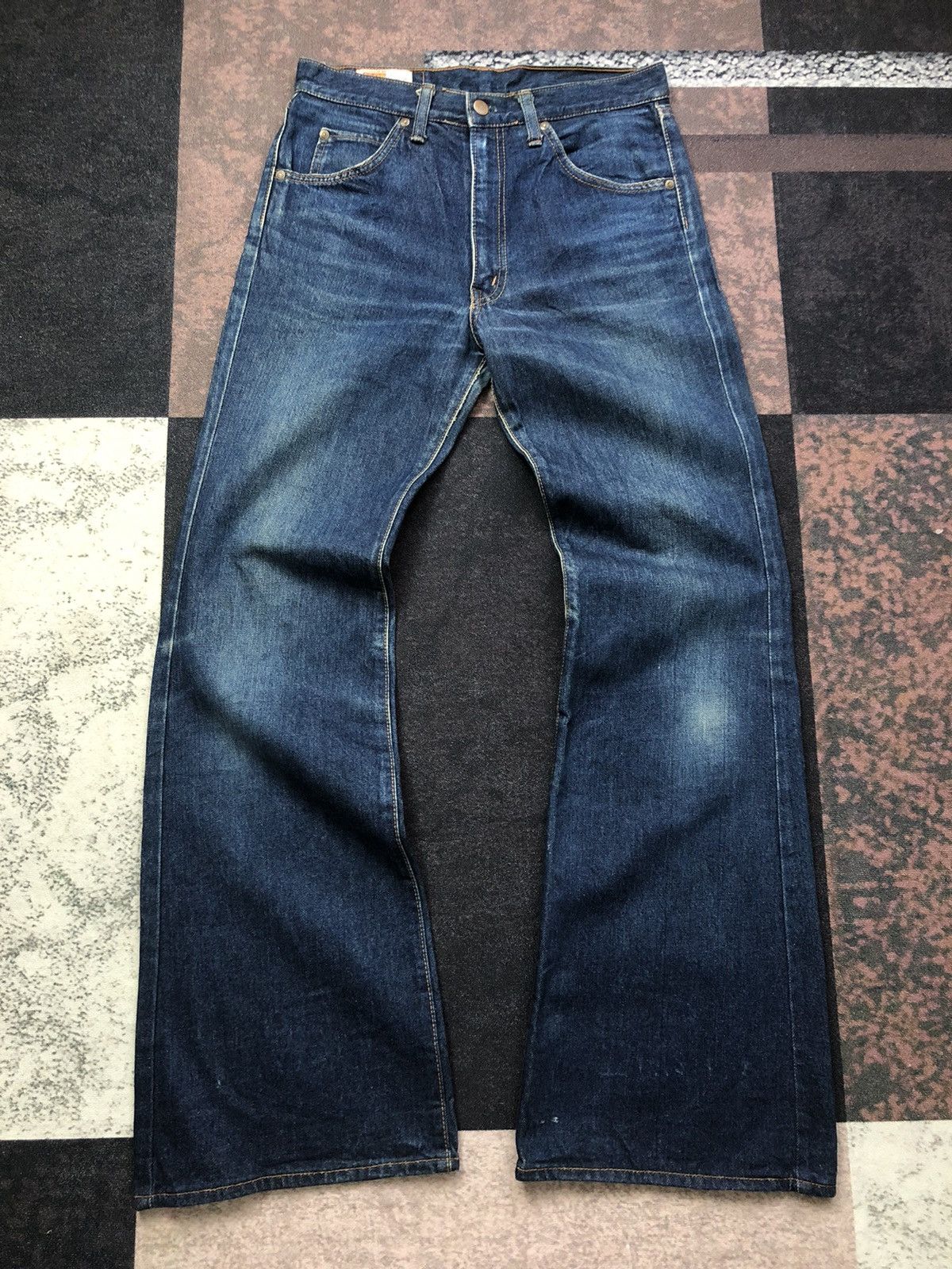 image of 80's Big John Blue Flared Jeans, Men's (Size 30)
