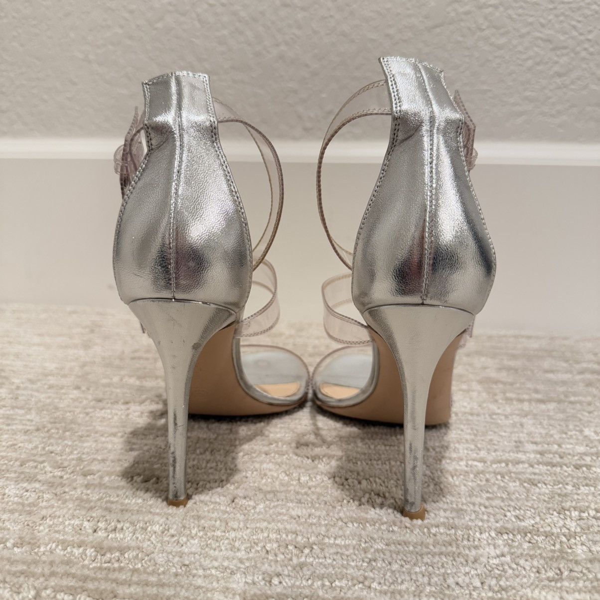 Gianvito Rossi Gianvito Rossi Gabby Plexi Sandals Clear PVC/Silver Leather Size US 7.5 / IT 37.5 - 6 Thumbnail