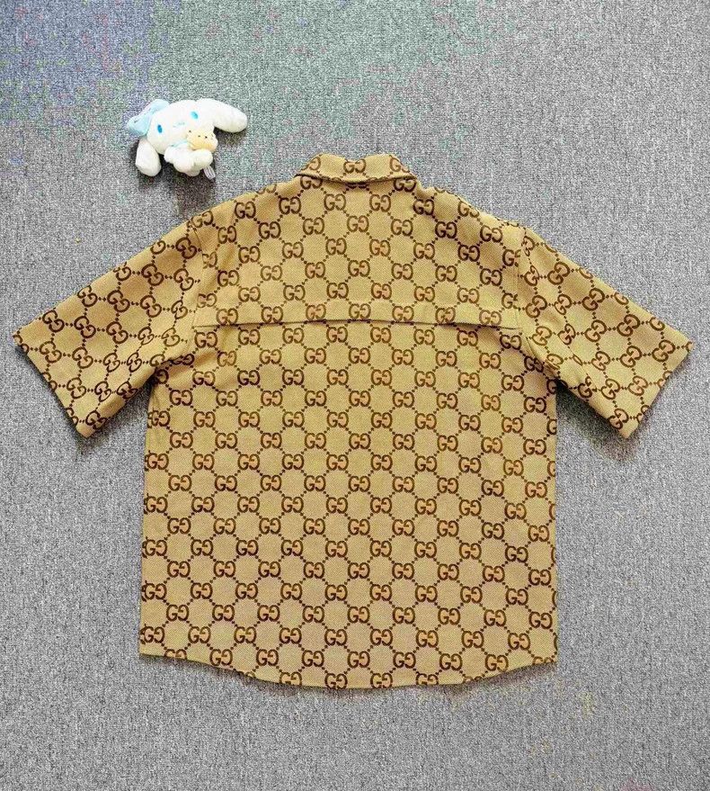 Gucci Gucci Size 38 Brown GG old flower full-print shirt 2503-Ne Size US XXS / EU 40 - 2 Thumbnail