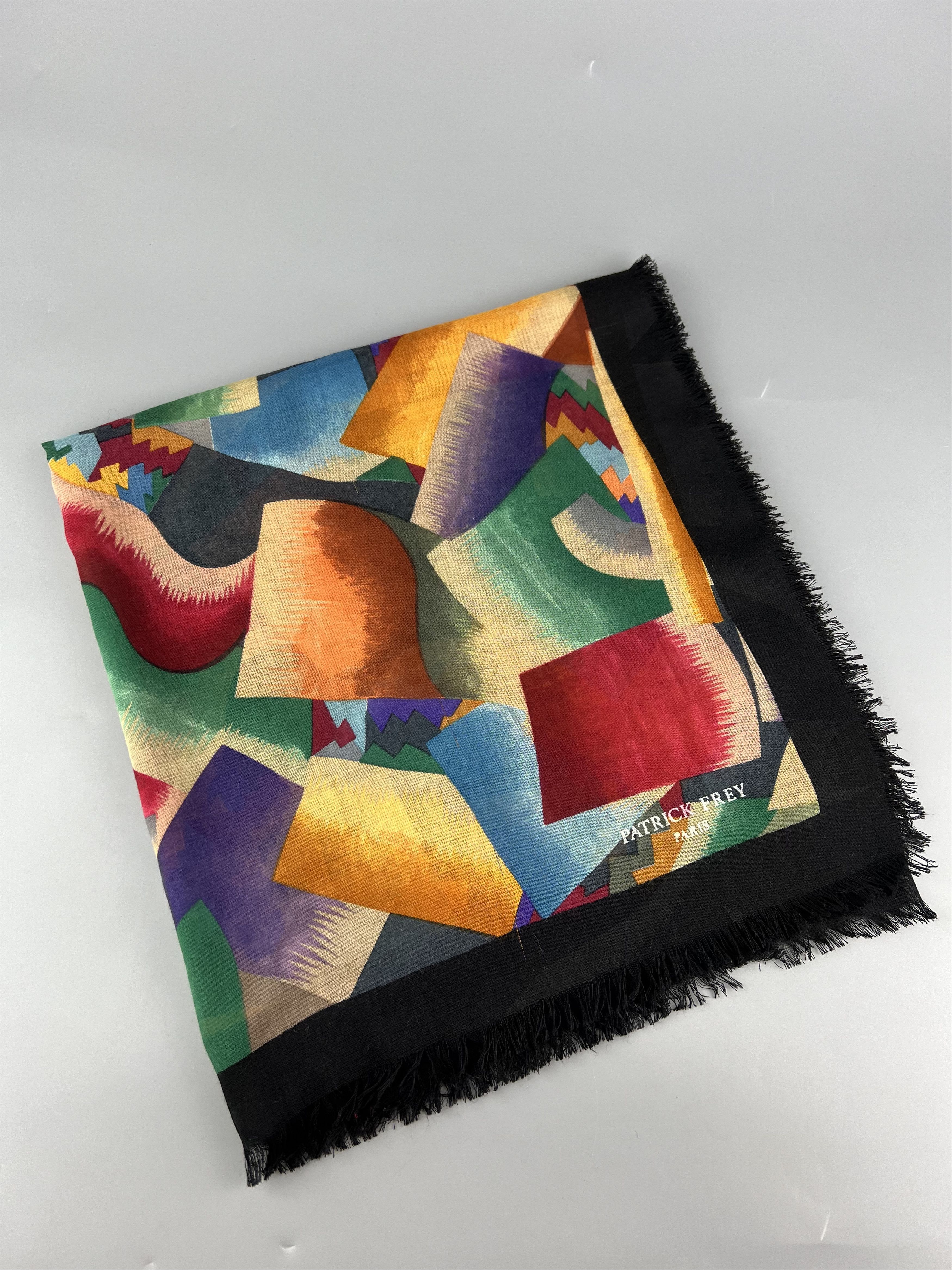 Designer Patrick Frey Paris Wool Silk Tablecloth Square Scarf Size ONE SIZE - 5 Thumbnail