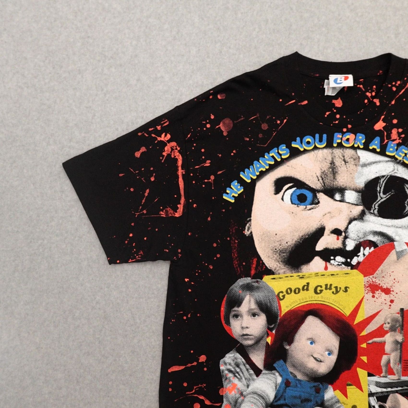 CO BACKSTOCK CO Child's Play 2 T-Shirt Adult XL Chucky ALL OVER PRINT Horror Size US XL / EU 56 / 4 - 6 Thumbnail