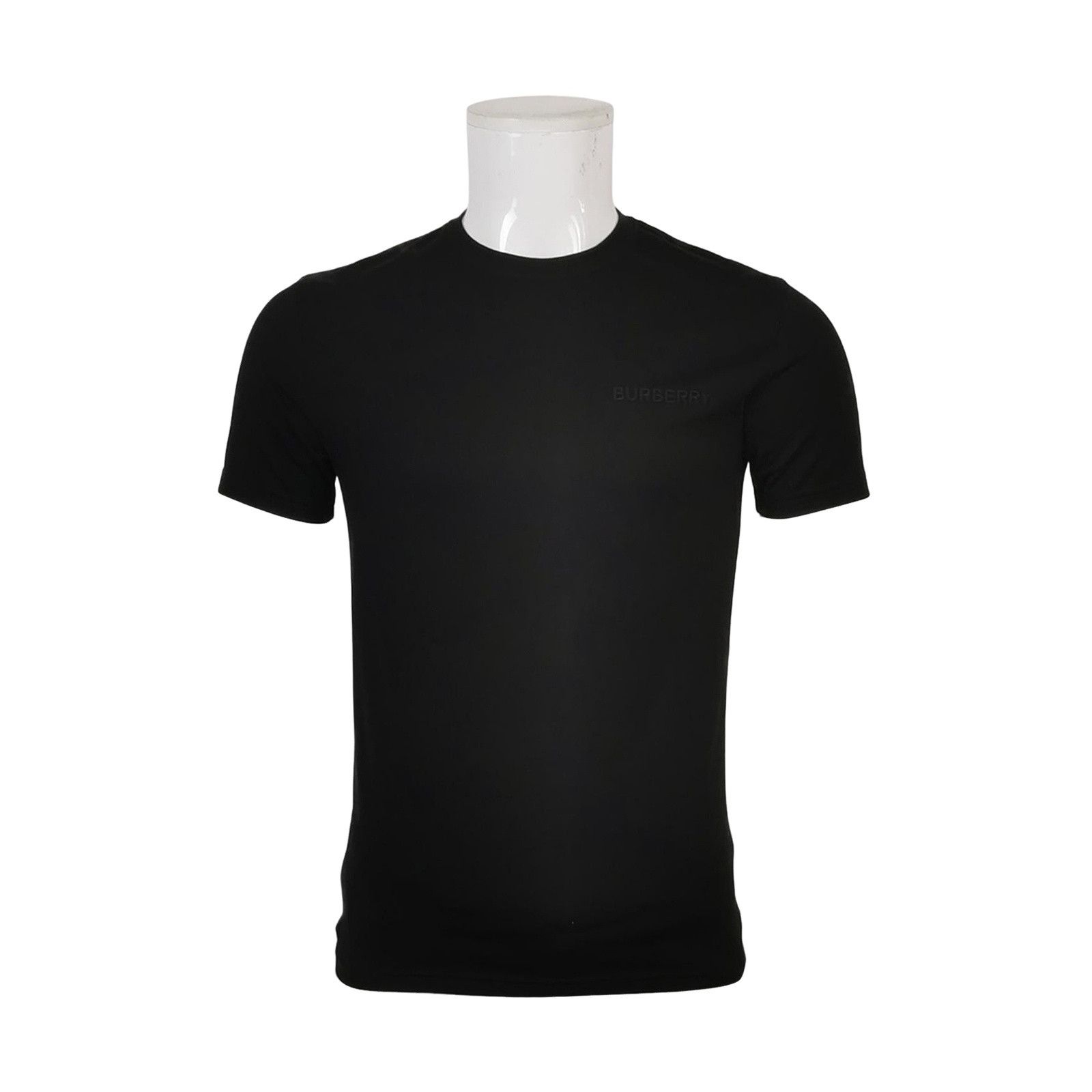 Burberry Burberry Solid Black Cotton T-Shirt XS Size US XS / EU 42 / 0 - 1 Thumbnail