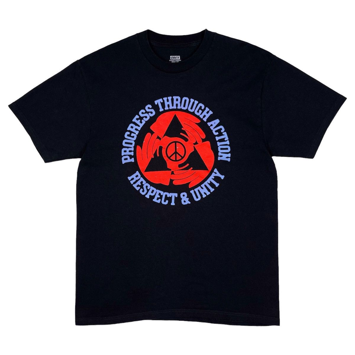 Obey Obey Unity & Respect Black T-Shirt Size US M / EU 48-50 / 2 - 2 Thumbnail