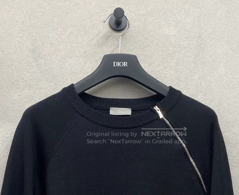 Dior Dior Black irregular zipper sweatshirt Size US S / EU 44-46 / 1 - 5 Thumbnail
